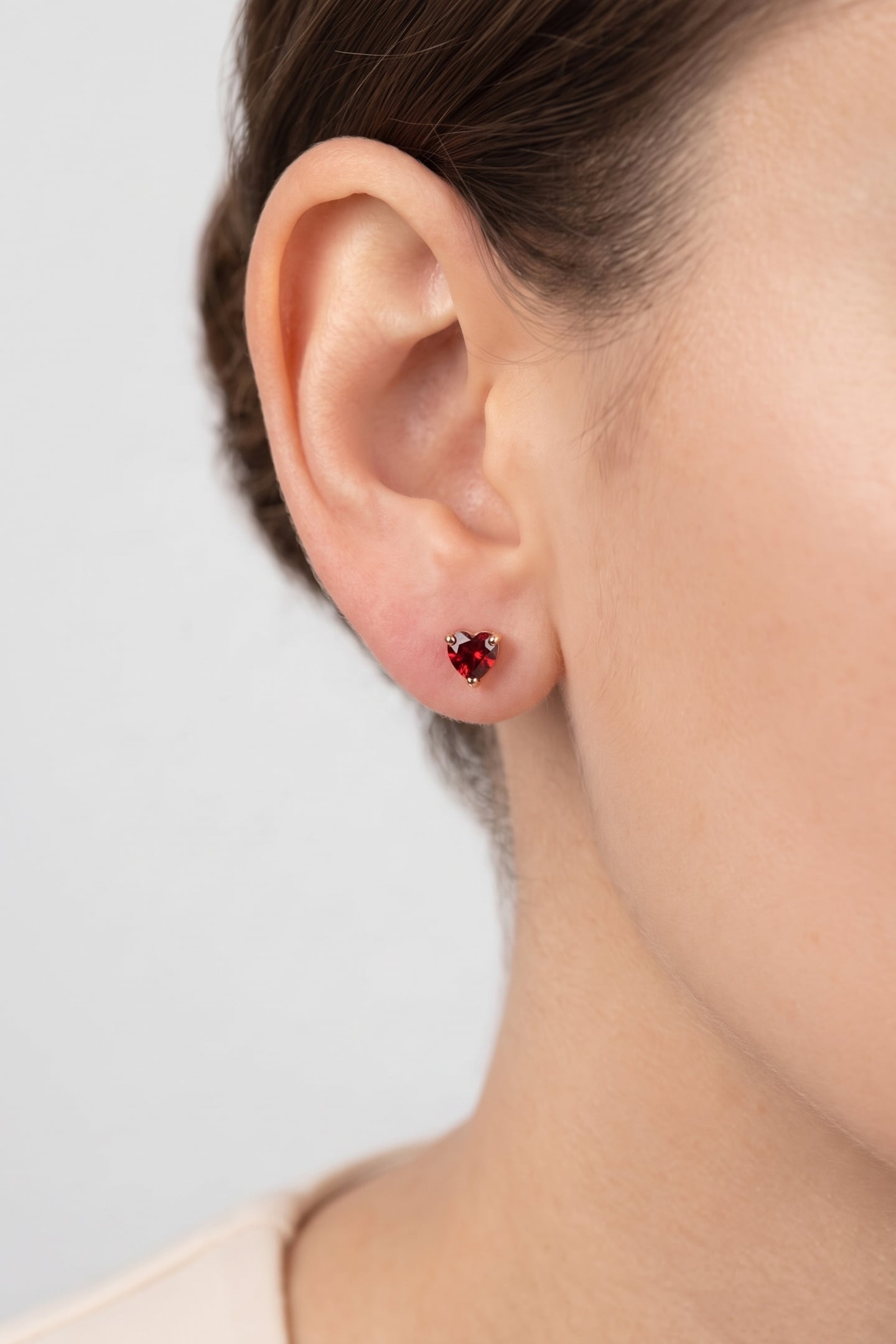 RED HEART OHRRINGE ROSEGOLD 1