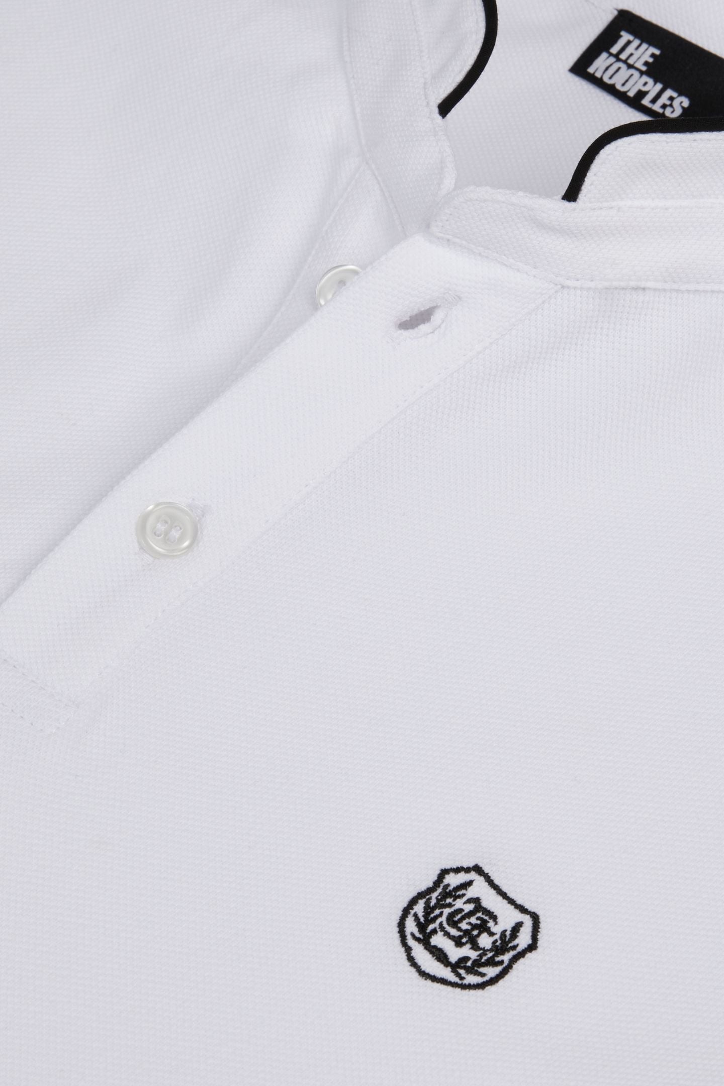 SHORT-SLEEVED POLO SHIRT WITH EMBROIDERED CREST WHITE 6
