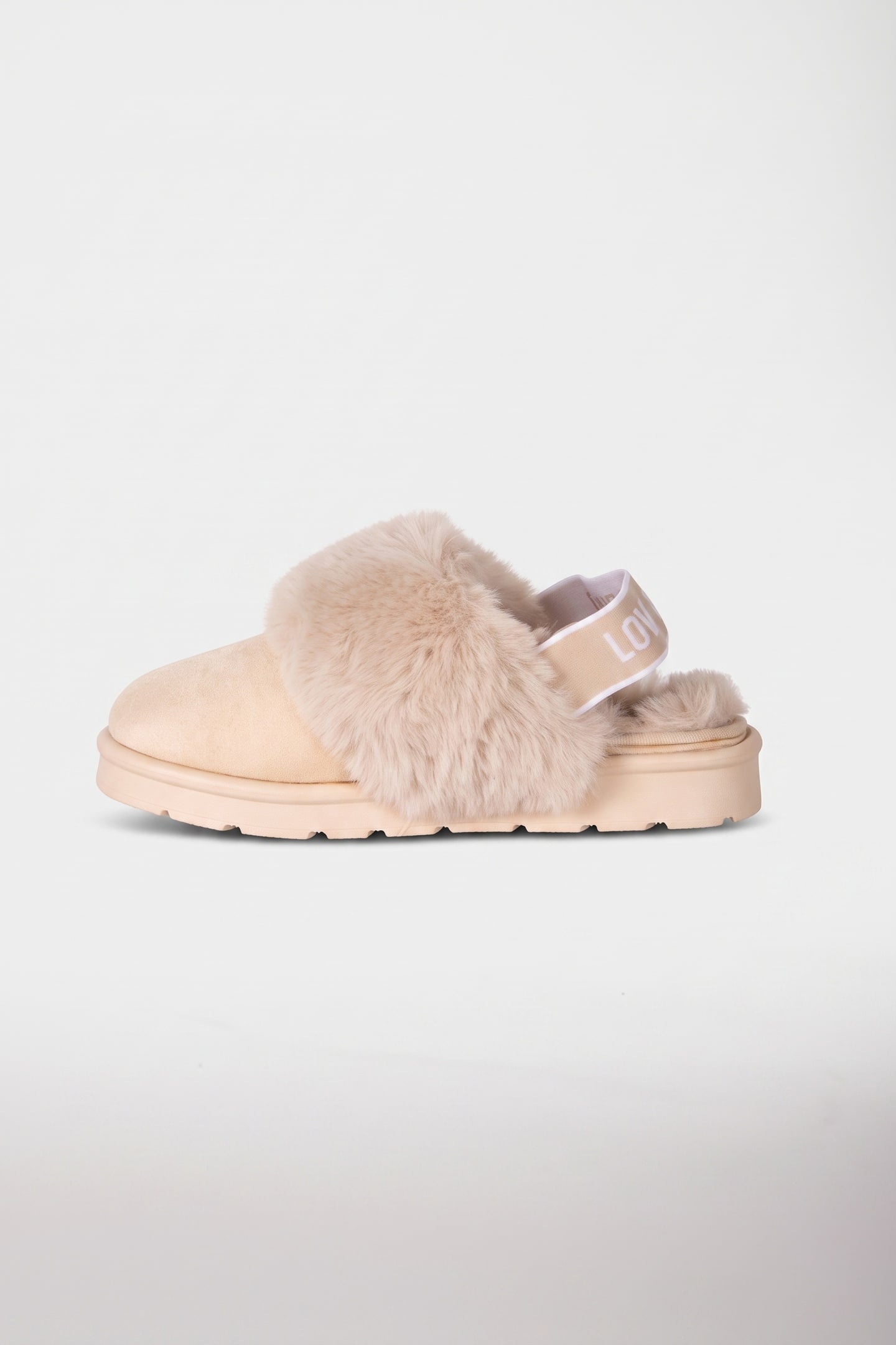 VELOUR MULE ELASTIC LOGO BAND BEIGE 3