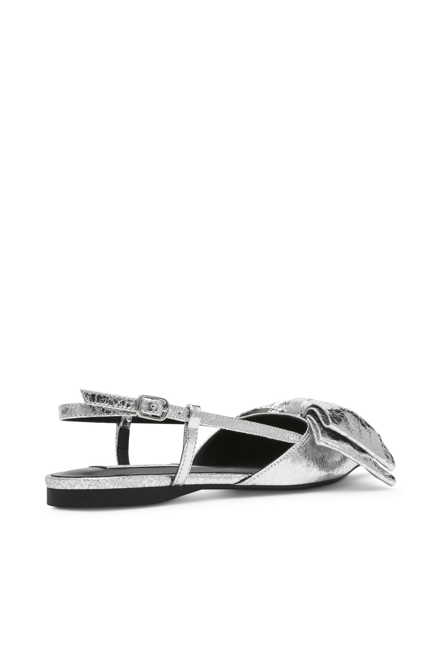 DAZZLED FLAT SHOES SILVER 3