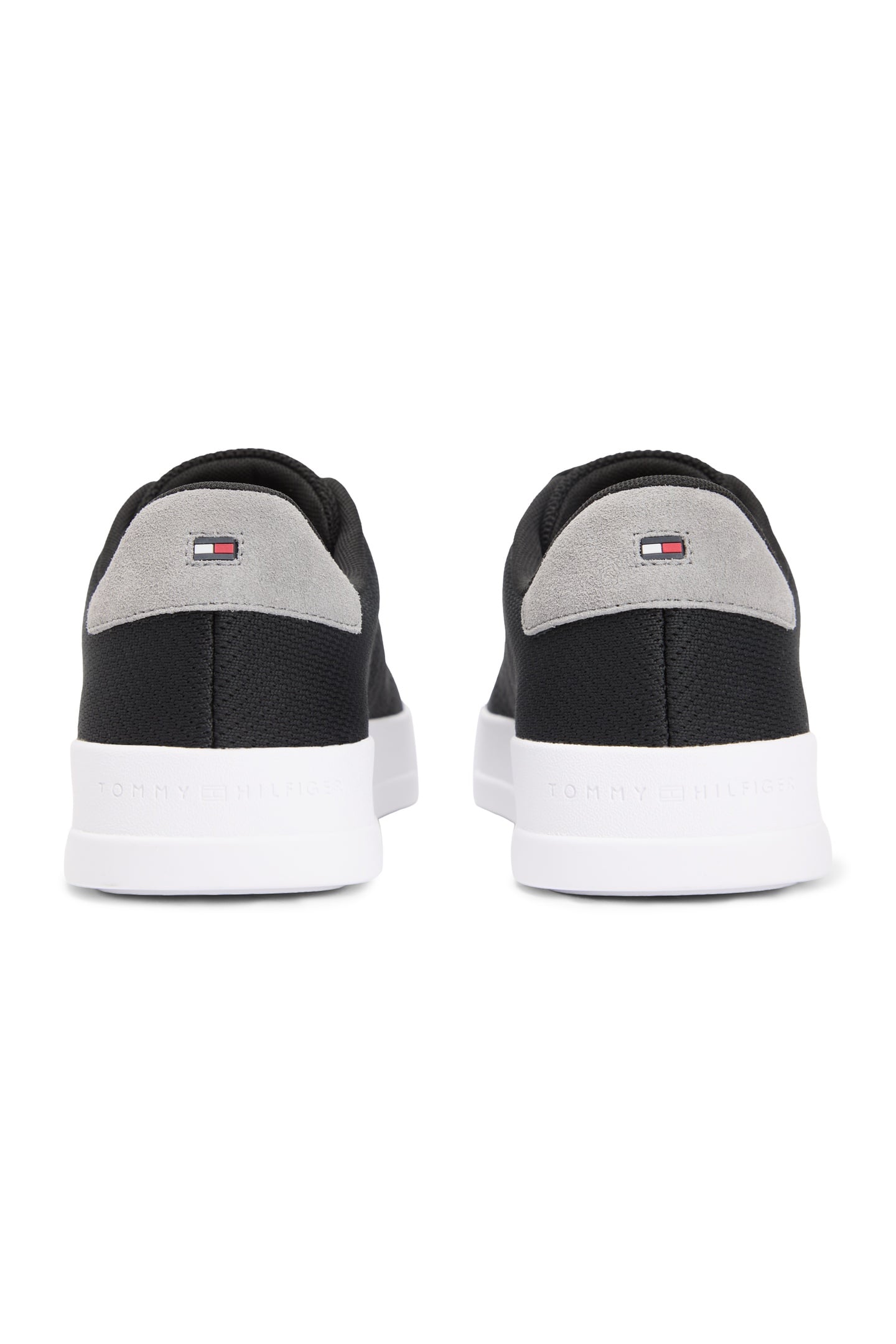 LOGO KNIT COURT TRAINERS BLACK 4