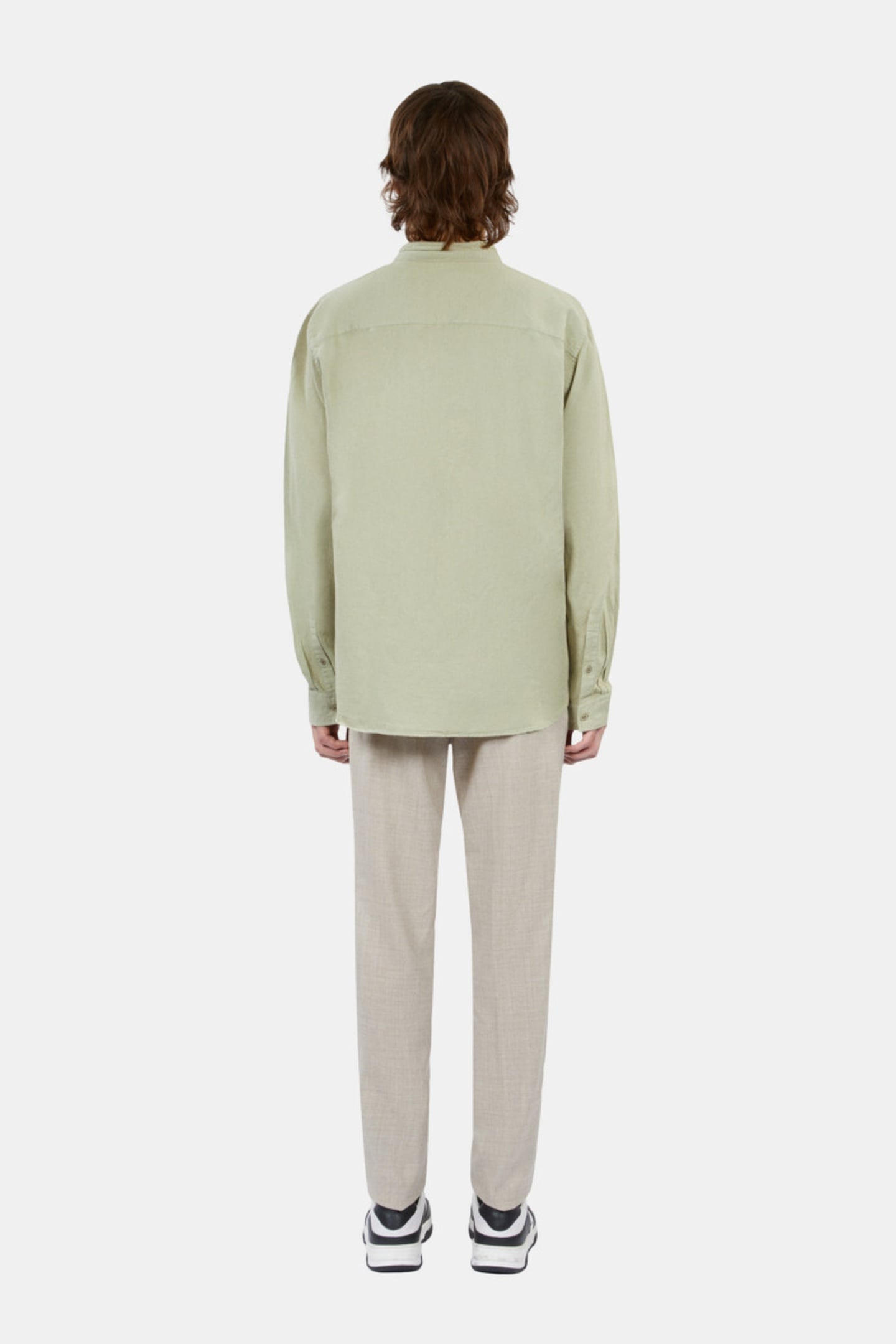 LONG-SLEEVED SHIRT WITH OFFICE COLLAR KAKI GREY 4