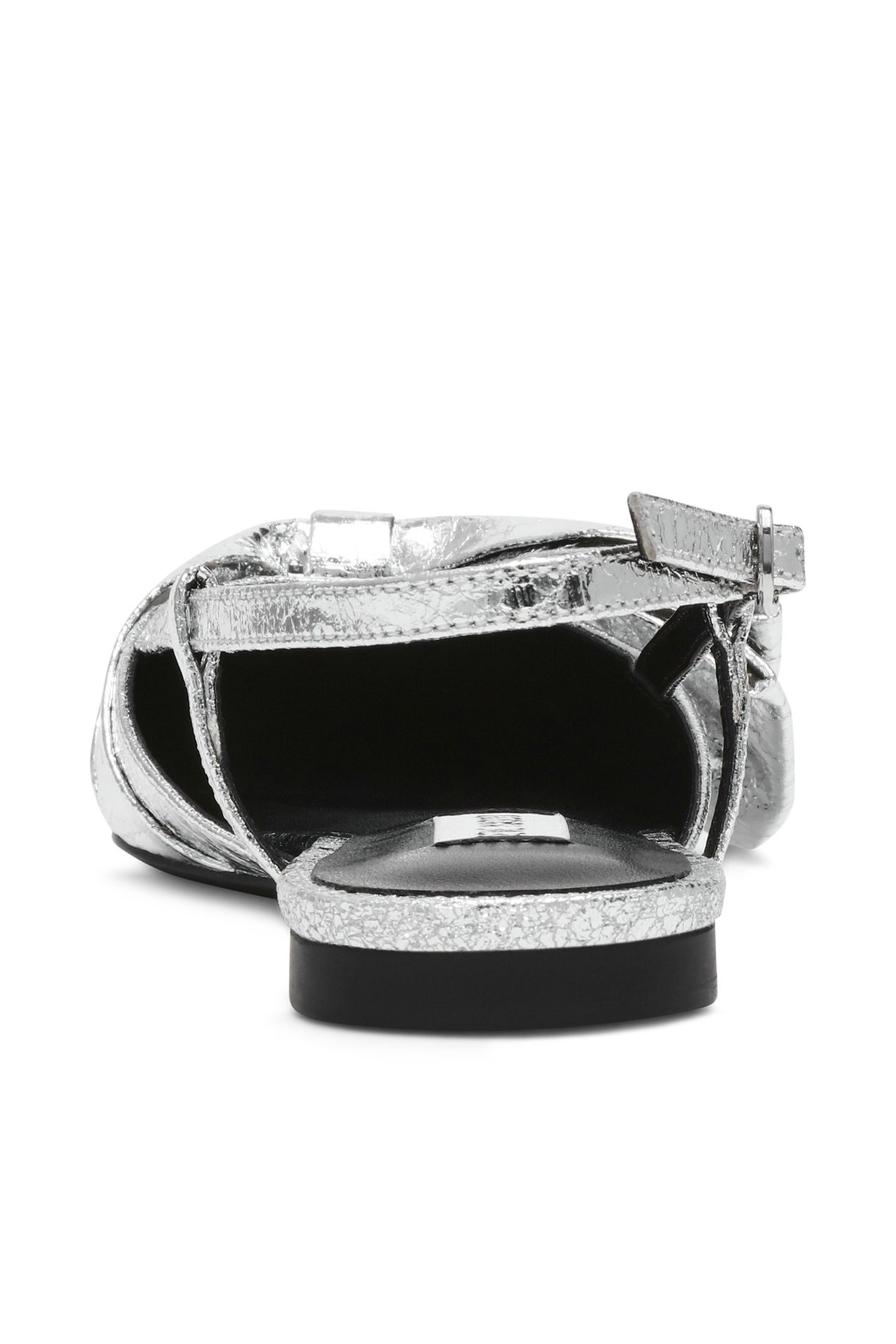 DAZZLED FLAT SHOES SILVER 5