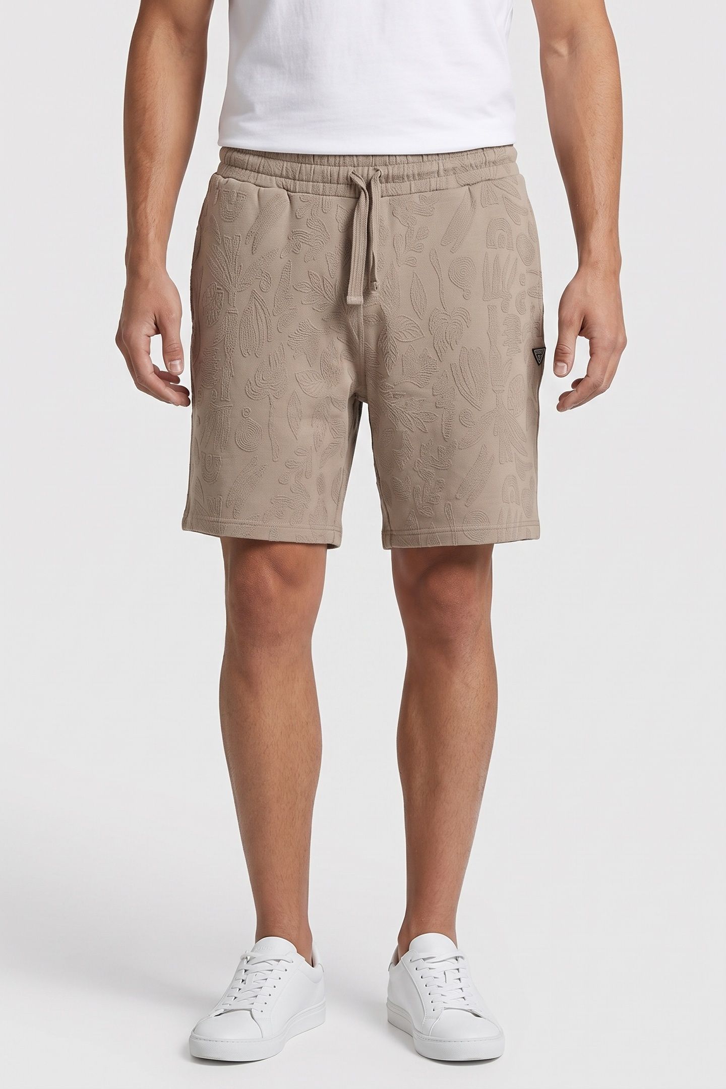 GUESS ECO JACQUARD SHORTS TRADITIONAL KHAKI PR 1