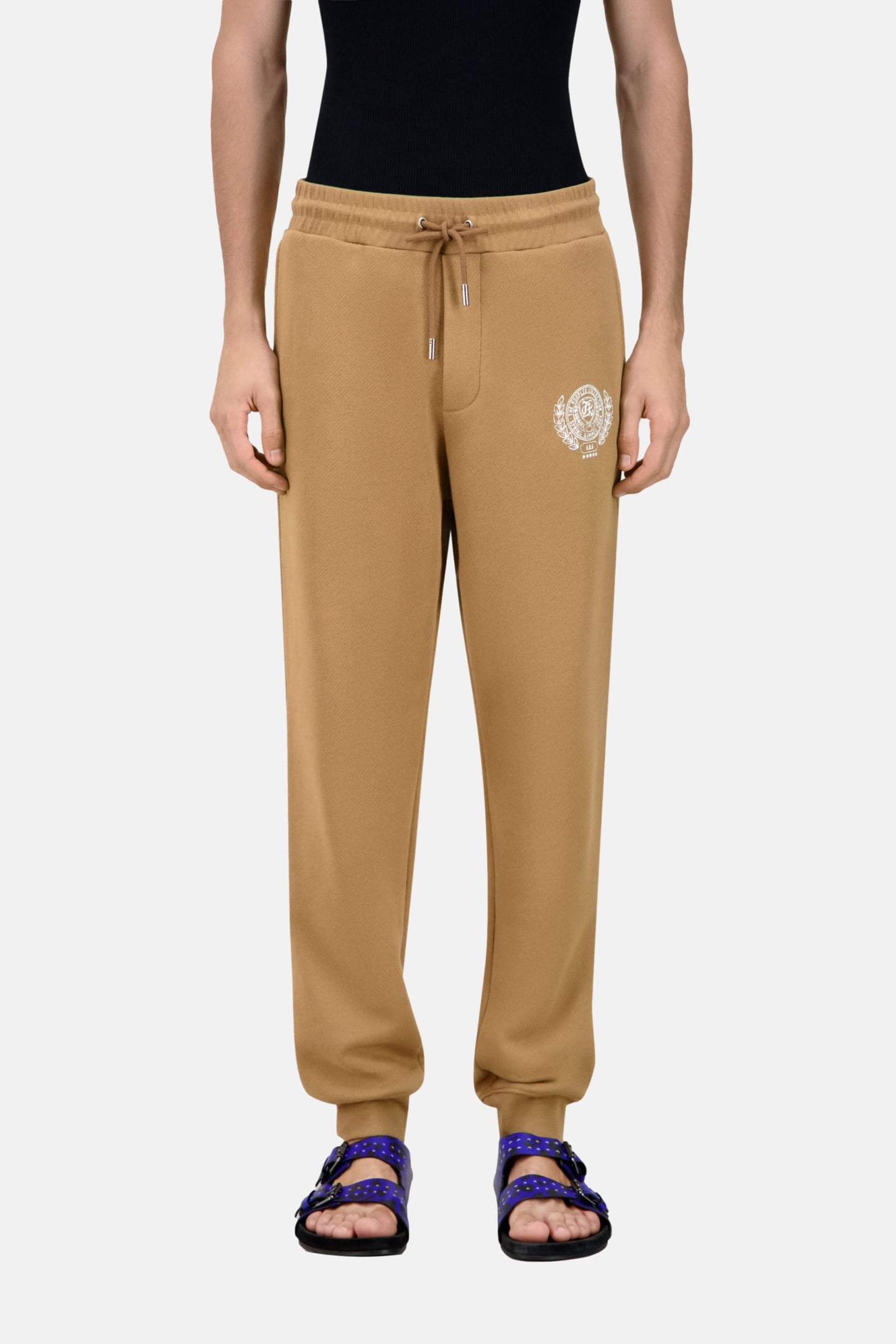 JOGGING SHORTS WITH PRINTED TK LOGO LIGHT BROWN 3