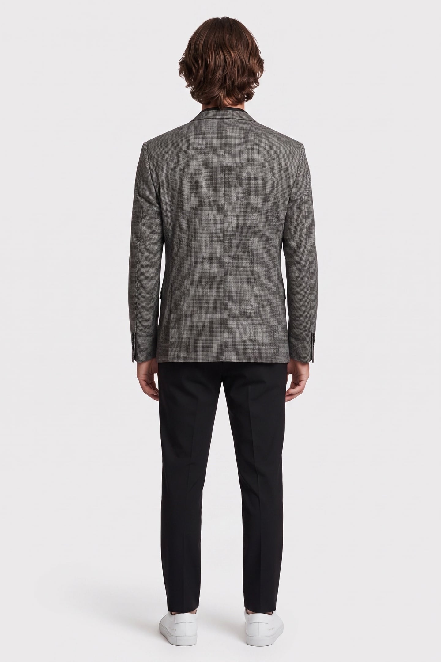 CLASSIC DOUBLE-SLIT SUIT JACKET + SKULL RIVET BLACK GREY 3