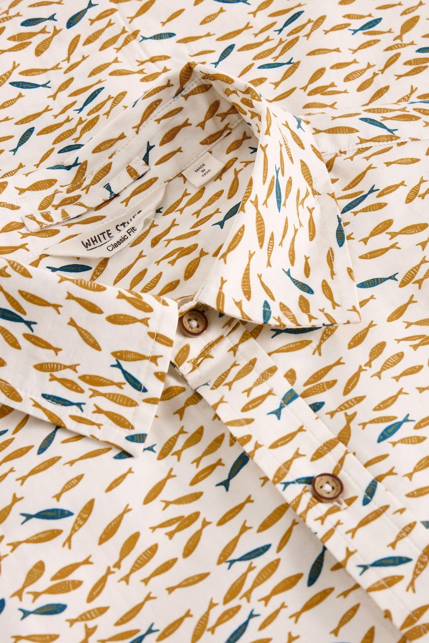 SHOAL FISH LS PRINTED SHIRT WHITE PRINT 3
