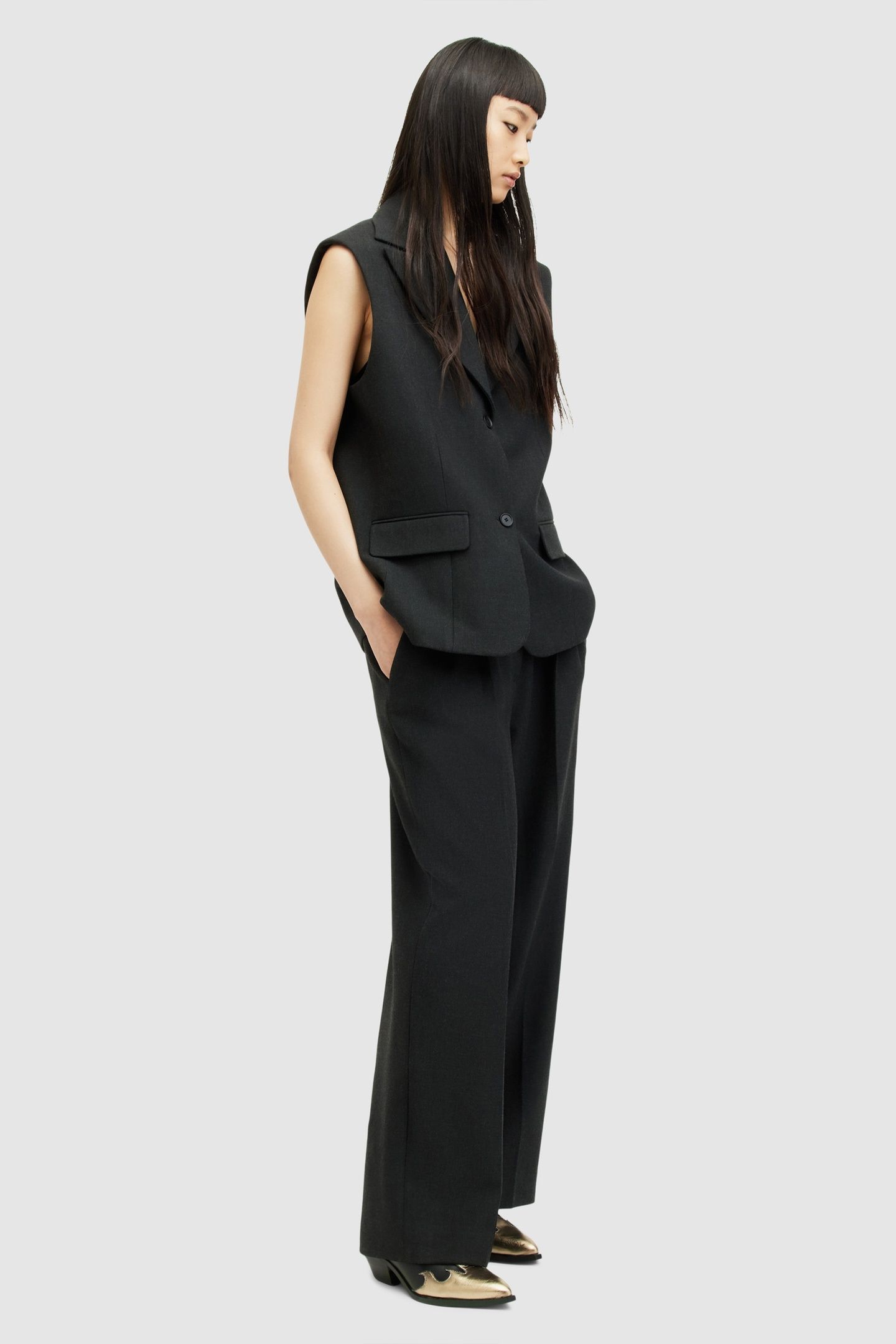 SAMMEY WAISTCOAT CHARCOAL GREY 5