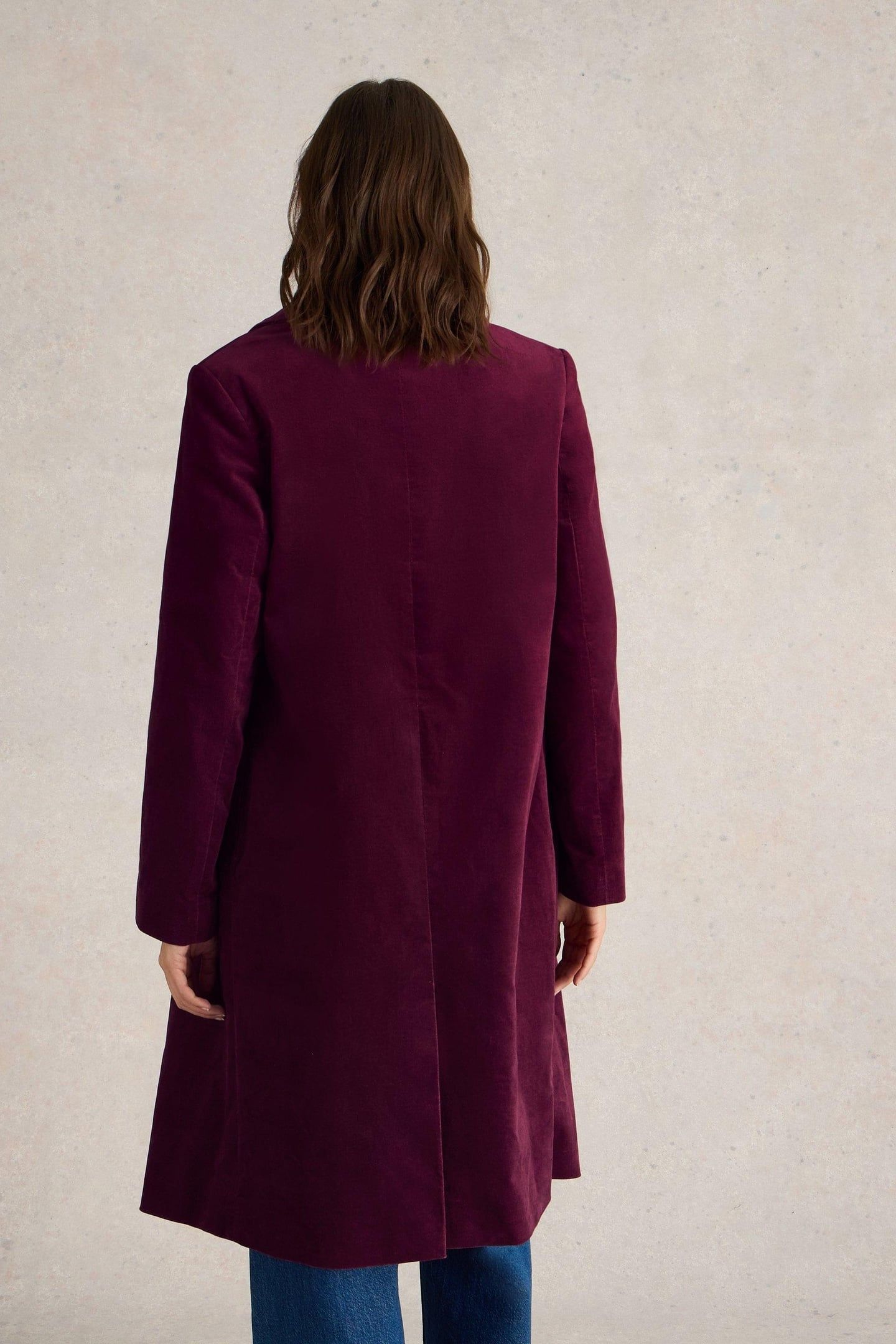 KAMILA VELVET COAT DARK PLUM 3