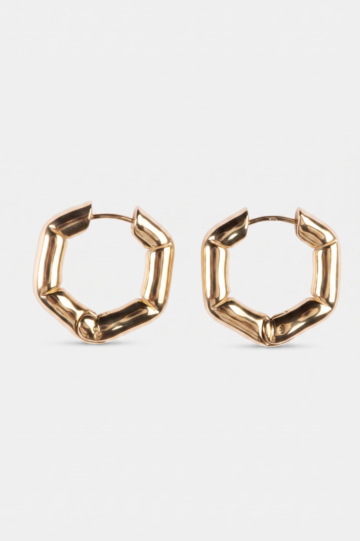 HEXAGON OHRRINGE GOLD 3