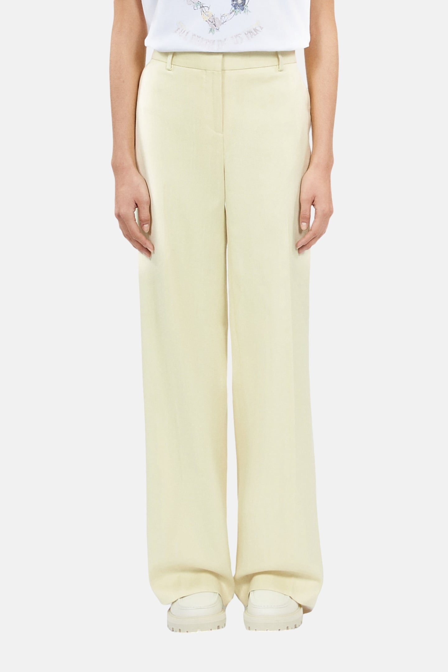 FLARE SUIT PANTS BRIGHT YELLOW 2