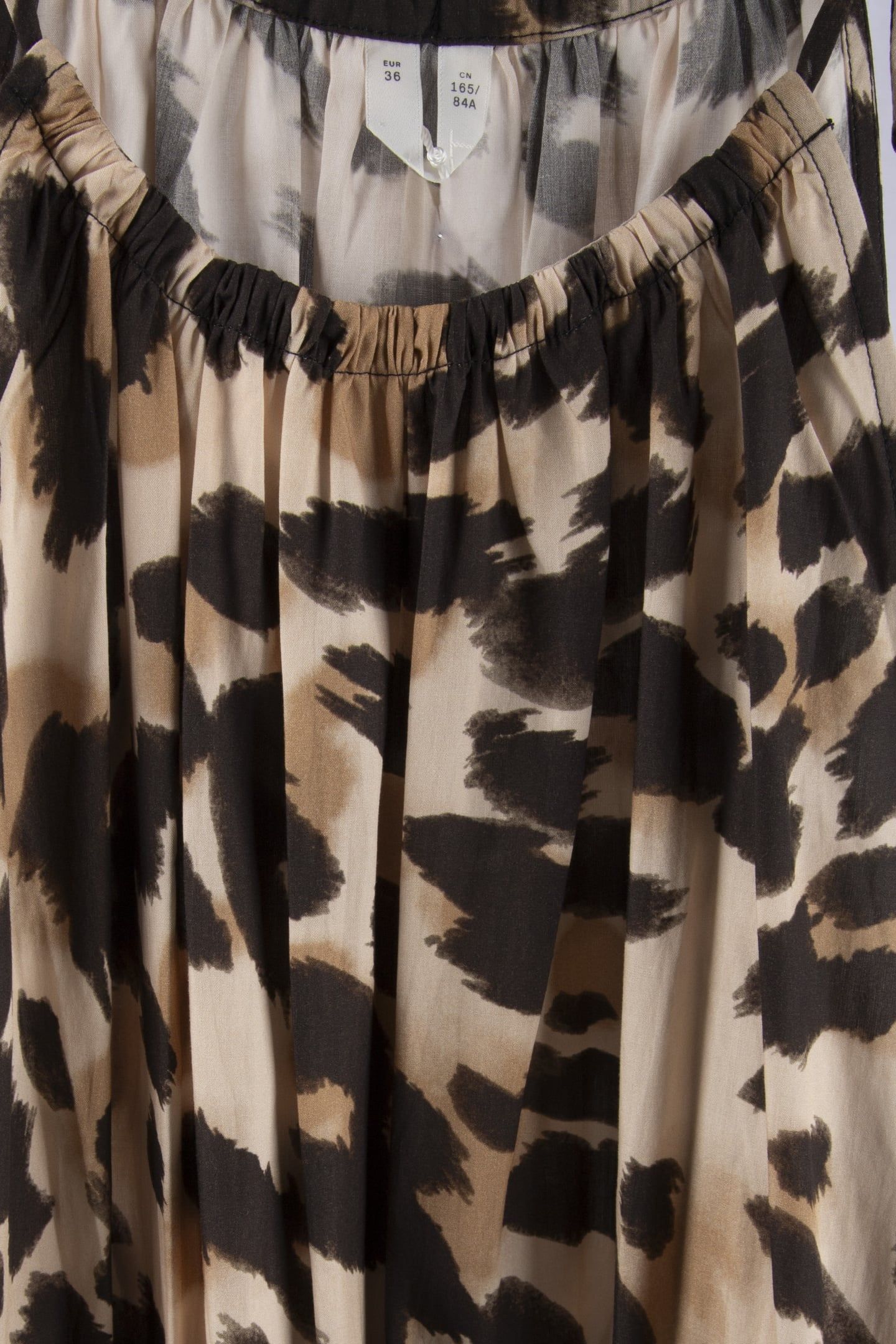 GERRI AOP DRESS BROWN 5