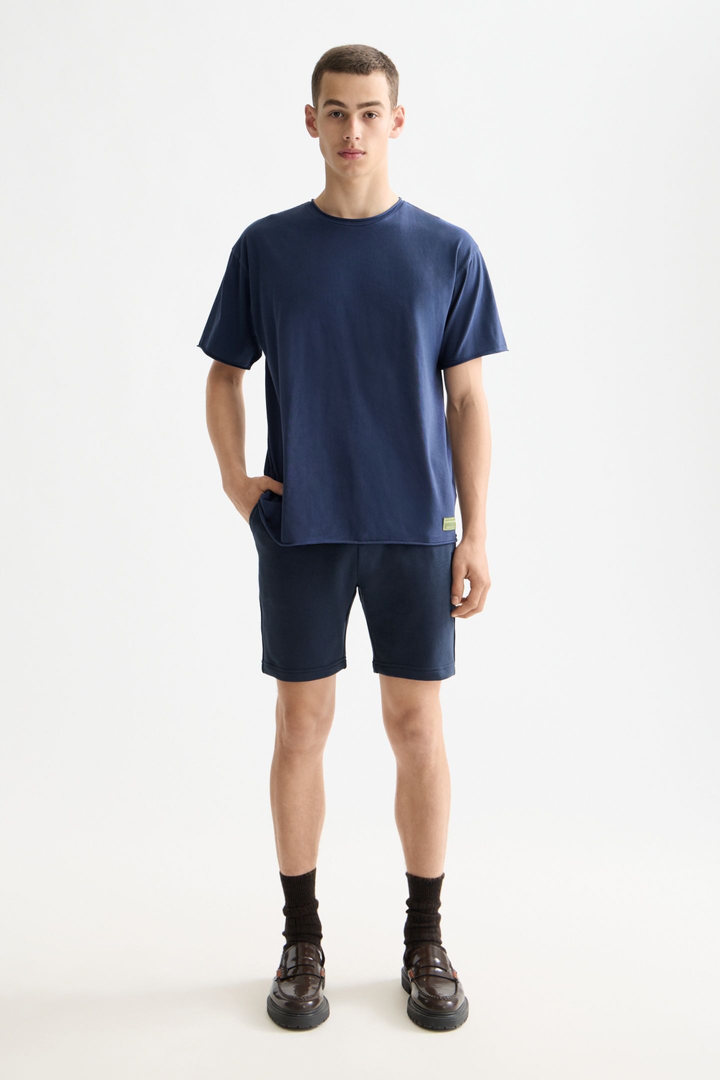 RAW EDGE T-SHIRT PEACOAT 1