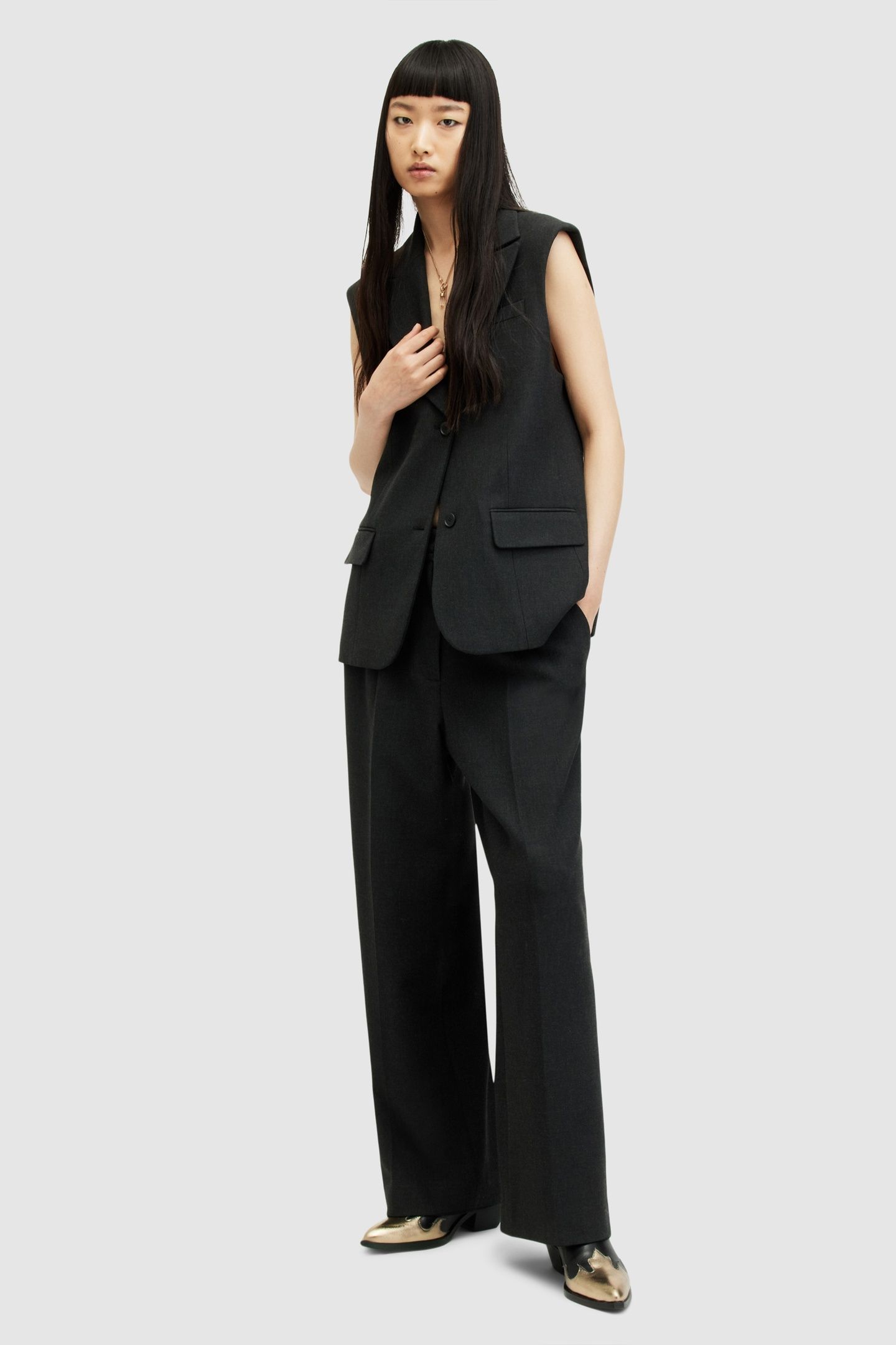 SAMMEY WAISTCOAT CHARCOAL GREY 3