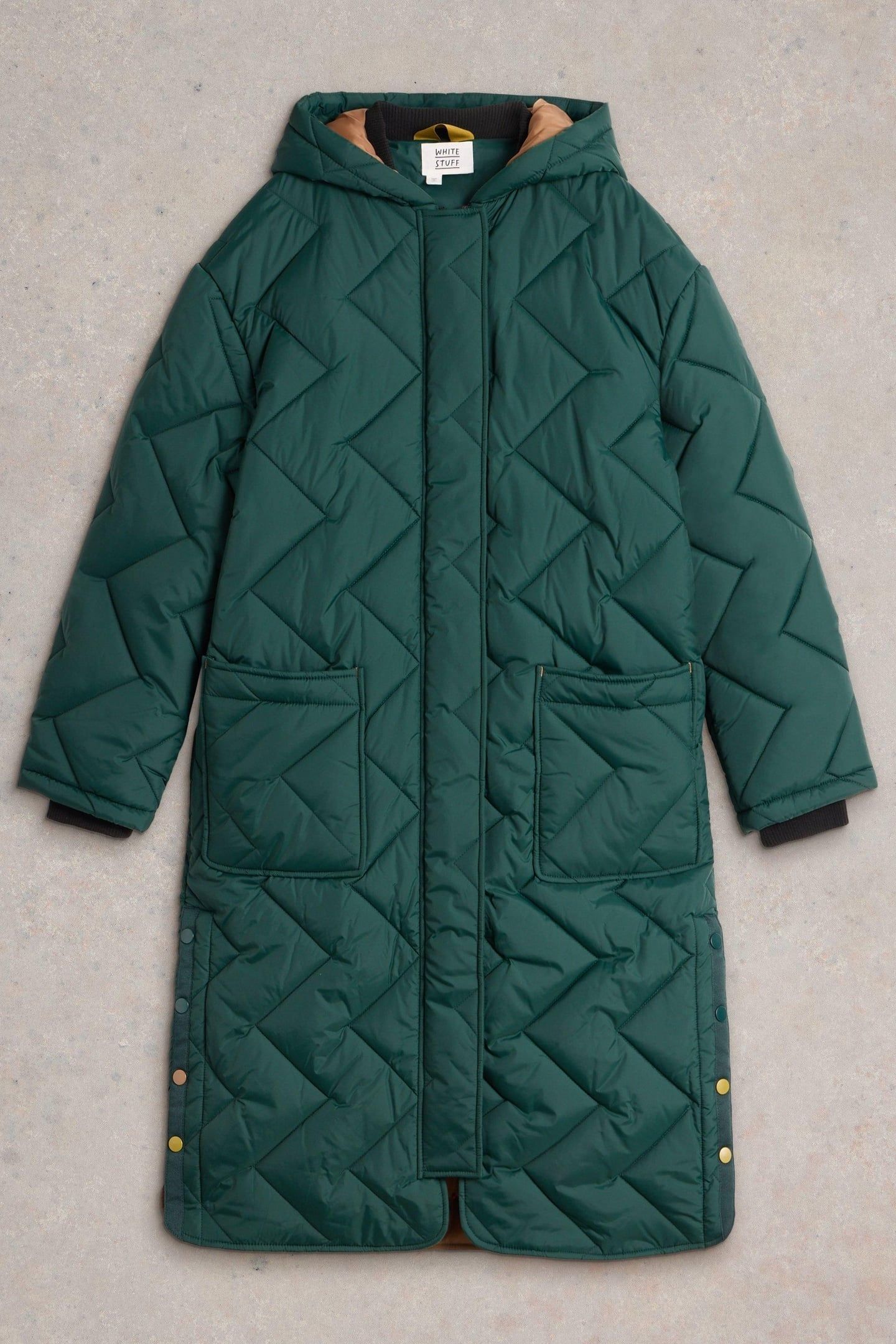 SLOANE QUILTED COAT DARK GREEN 4