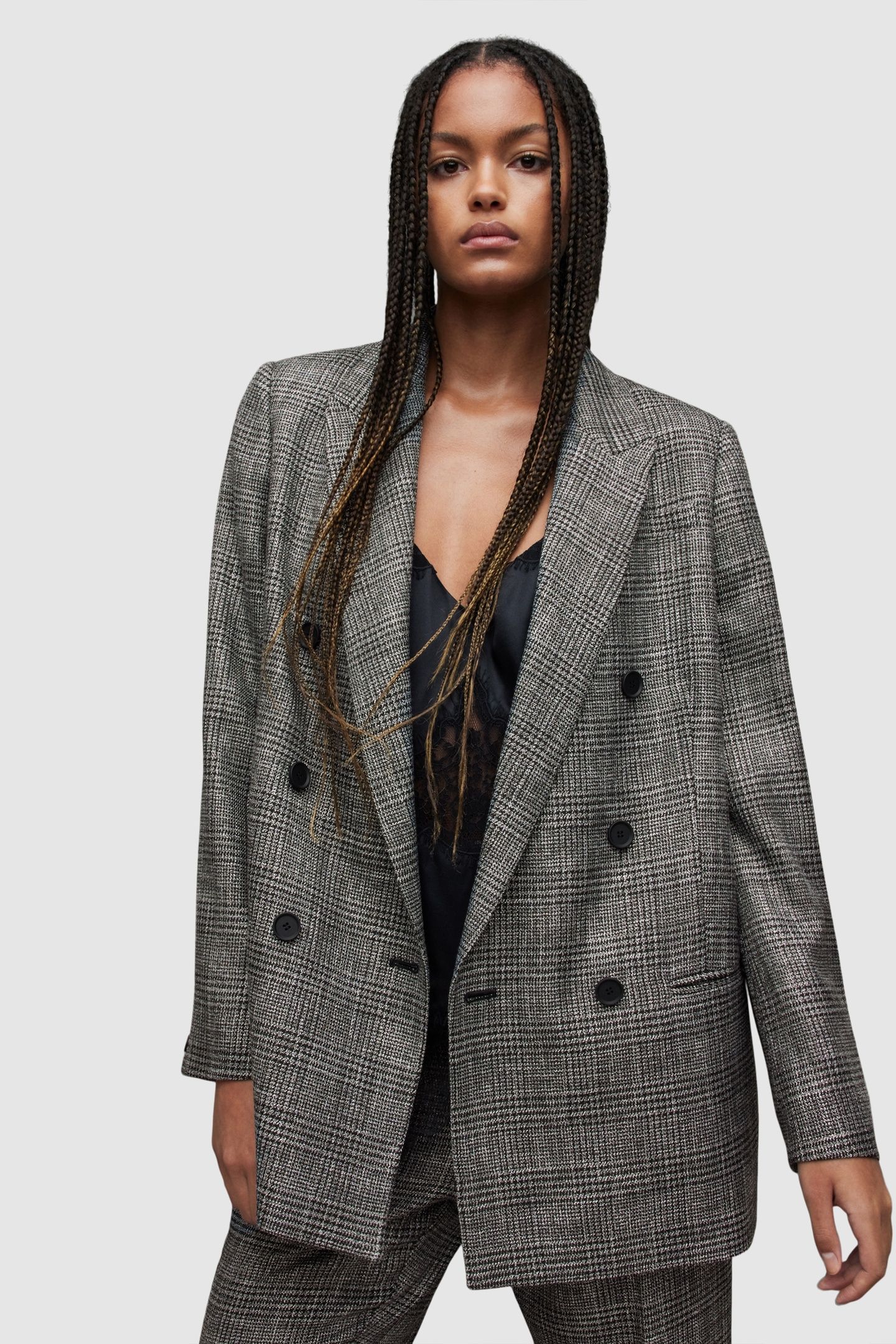 ASTRID SPARKLE BLAZER GREY CHECK 4