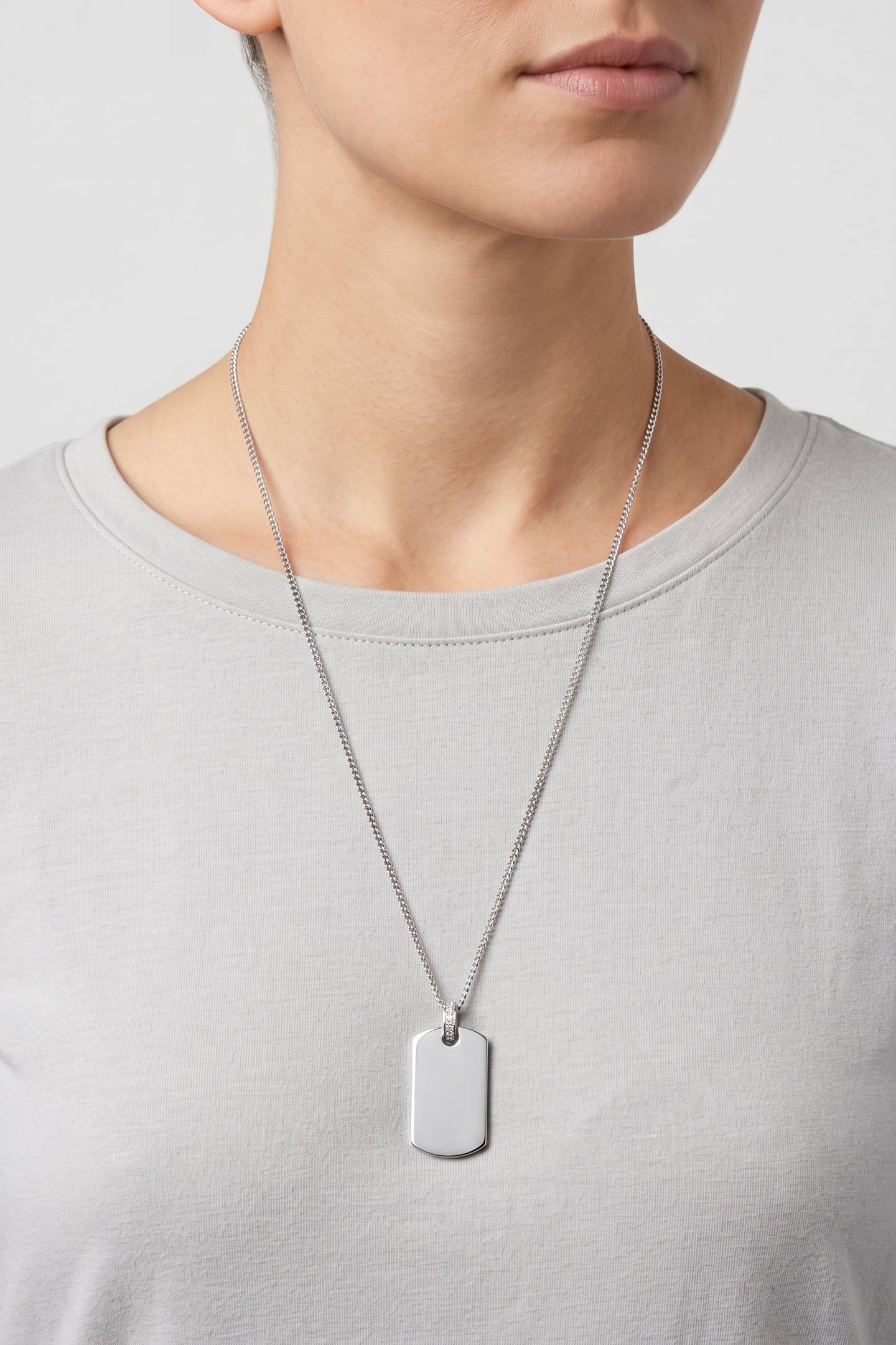 PLATE CHARM KETTE SILVER 1