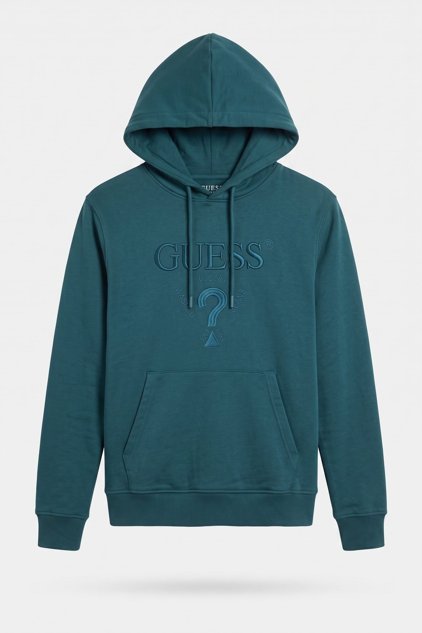 GUESS ECO BEAU HOODIE SWEATSHI TRUE TEAL 3