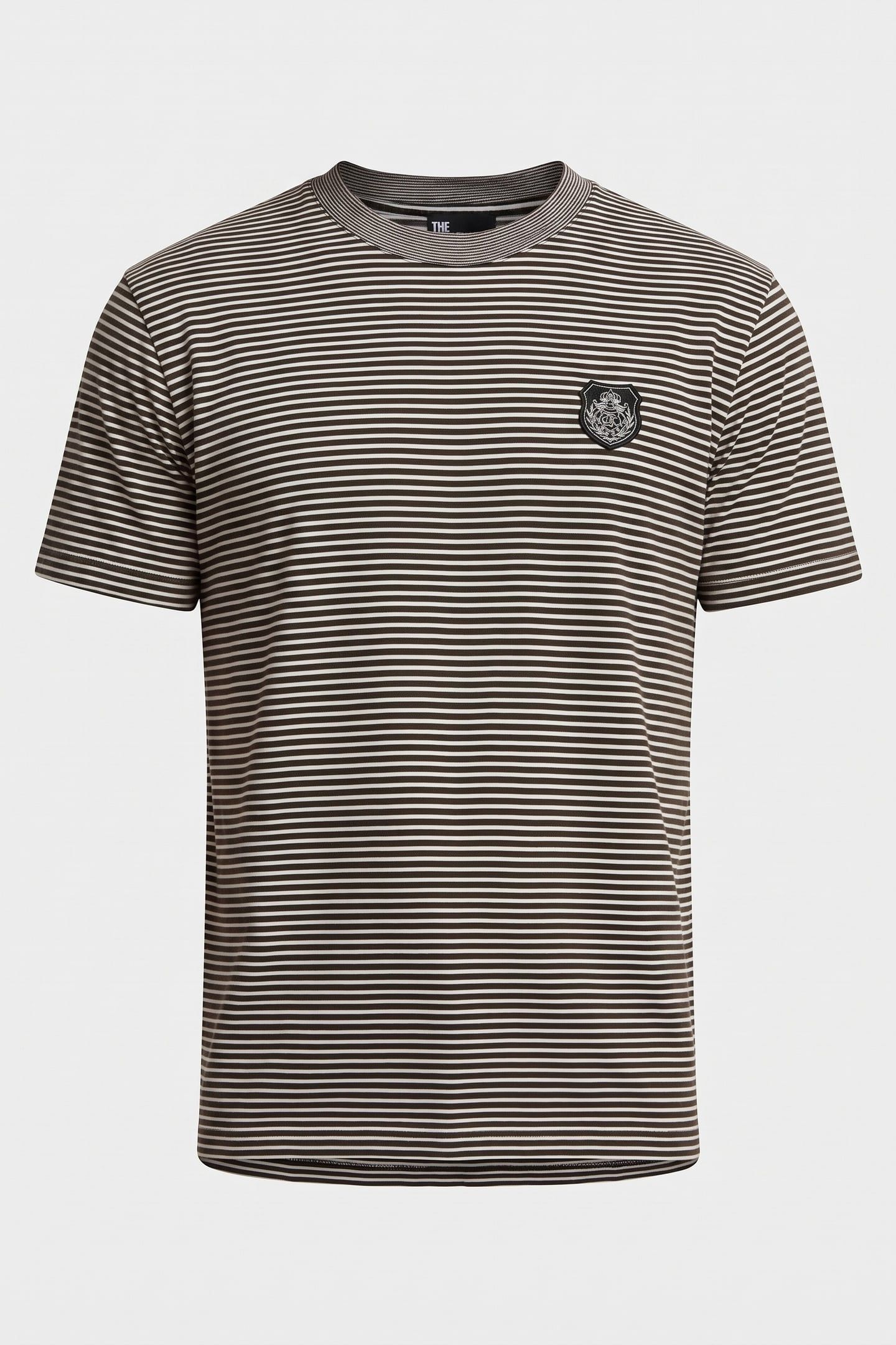 SHORT-SLEEVED STRIPED T-SHIRT WITH PATCH BLACK / WHITE 6