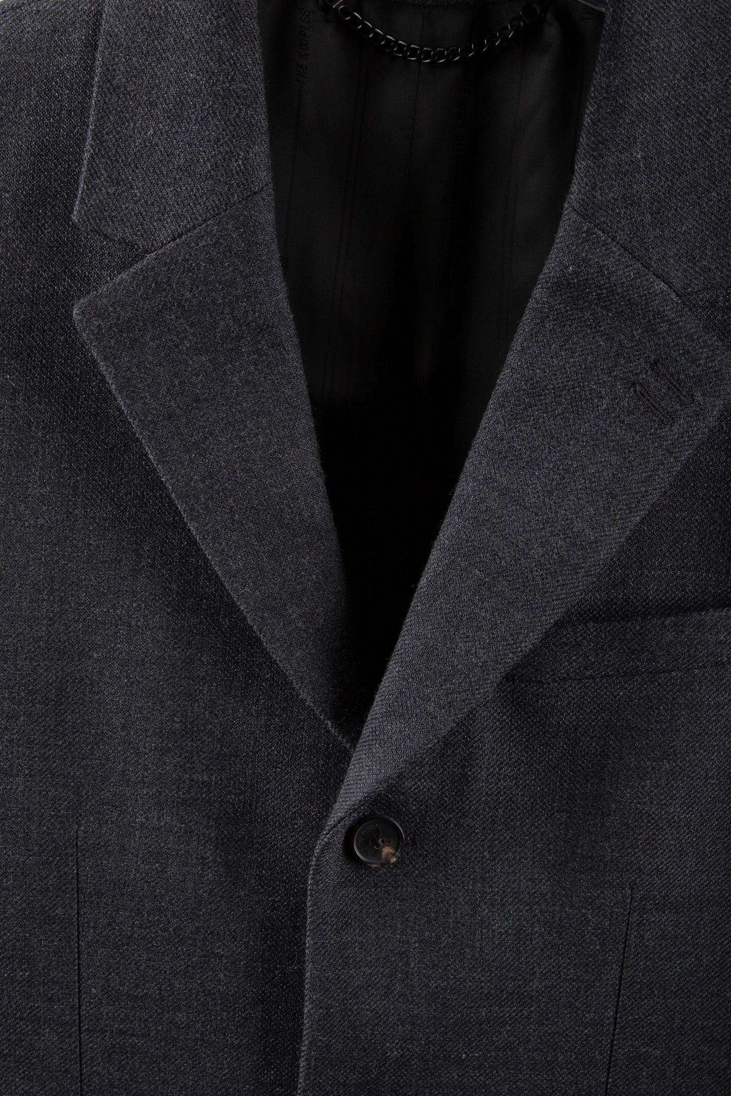 3-BUTTON SUIT JACKET BLACK GREY 9