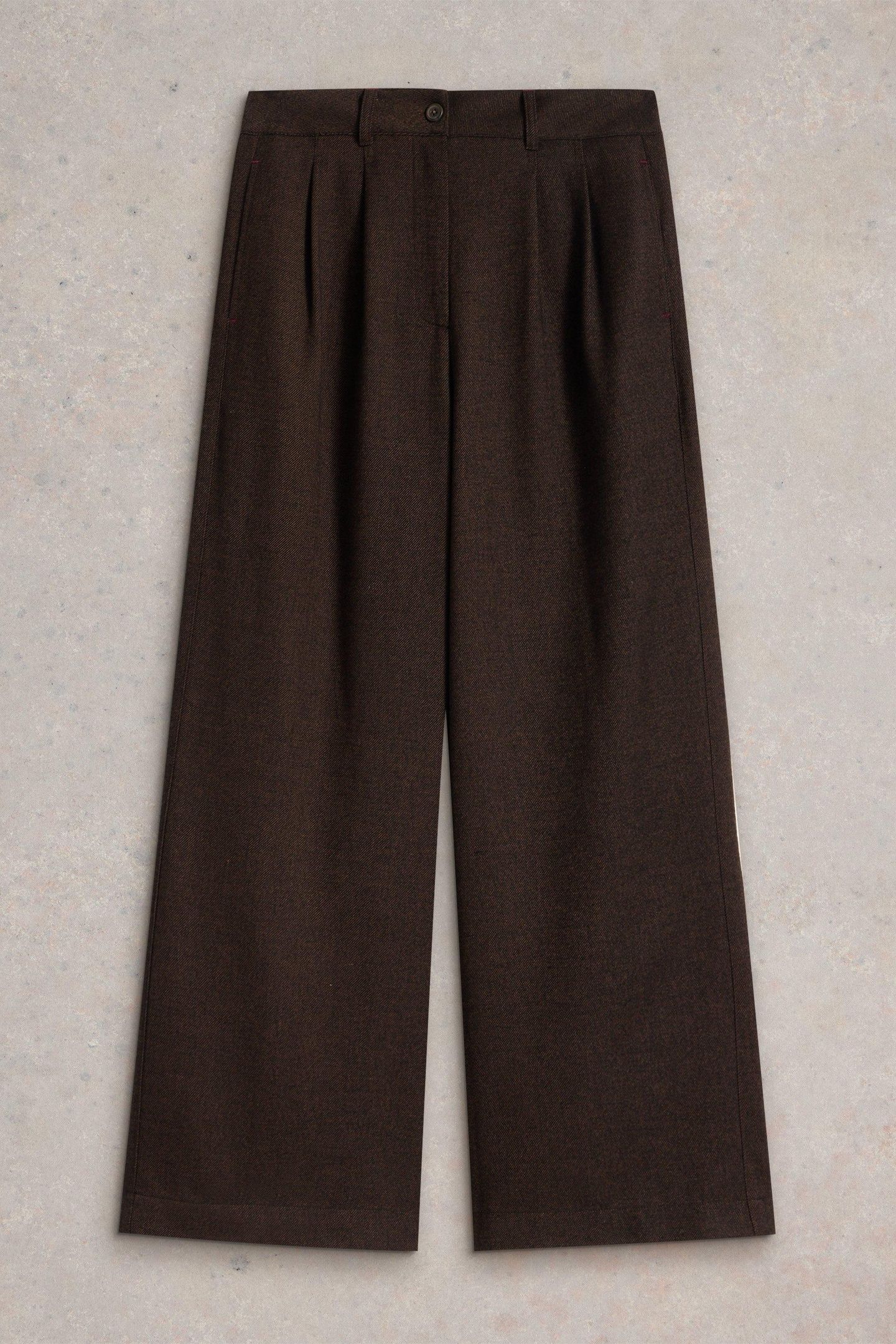 SASHA TWEEDY WIDE LEG TROUSER BROWN MULTI 4