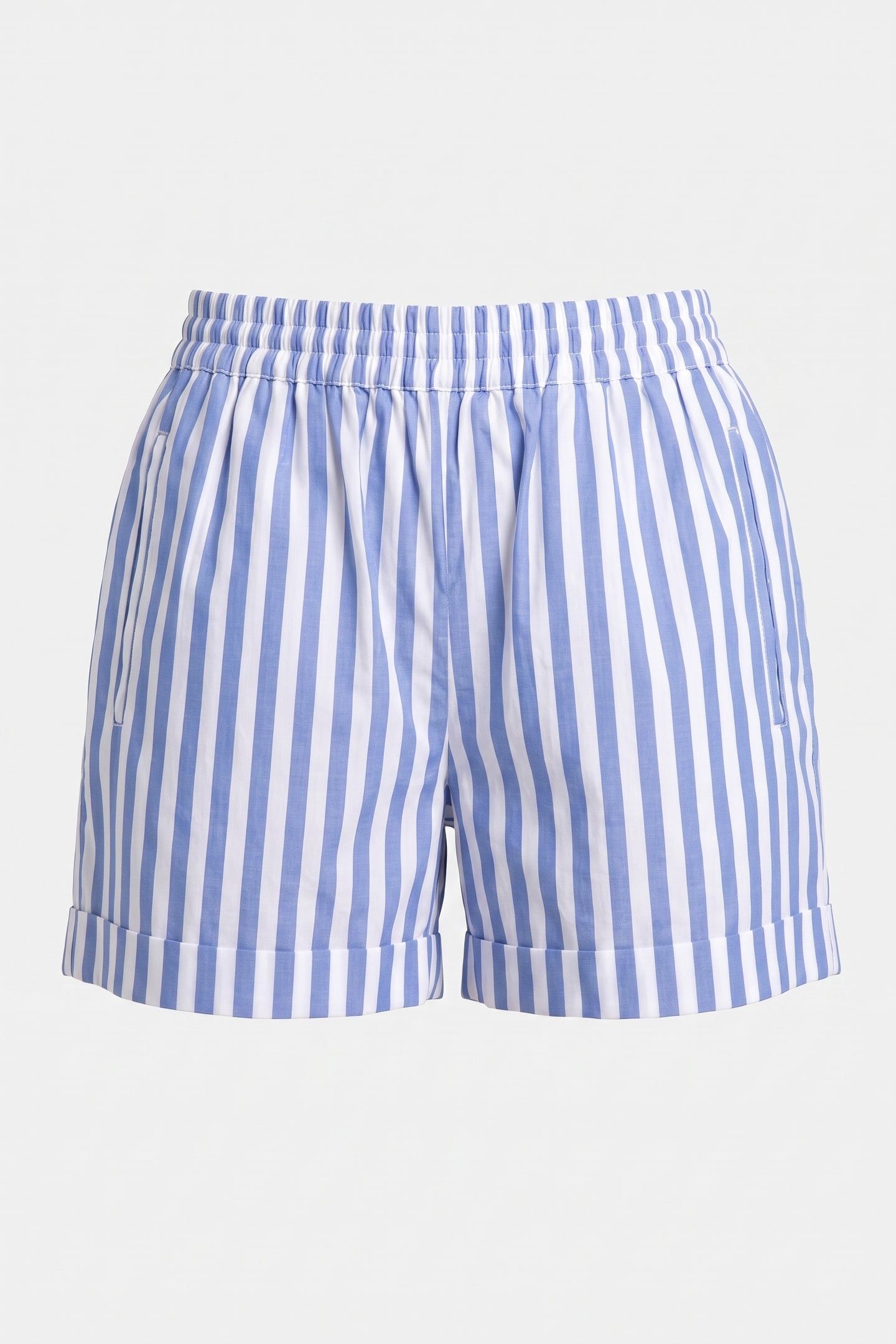 STRIPED COTTON SHORTS SKYWAY BLUE 3