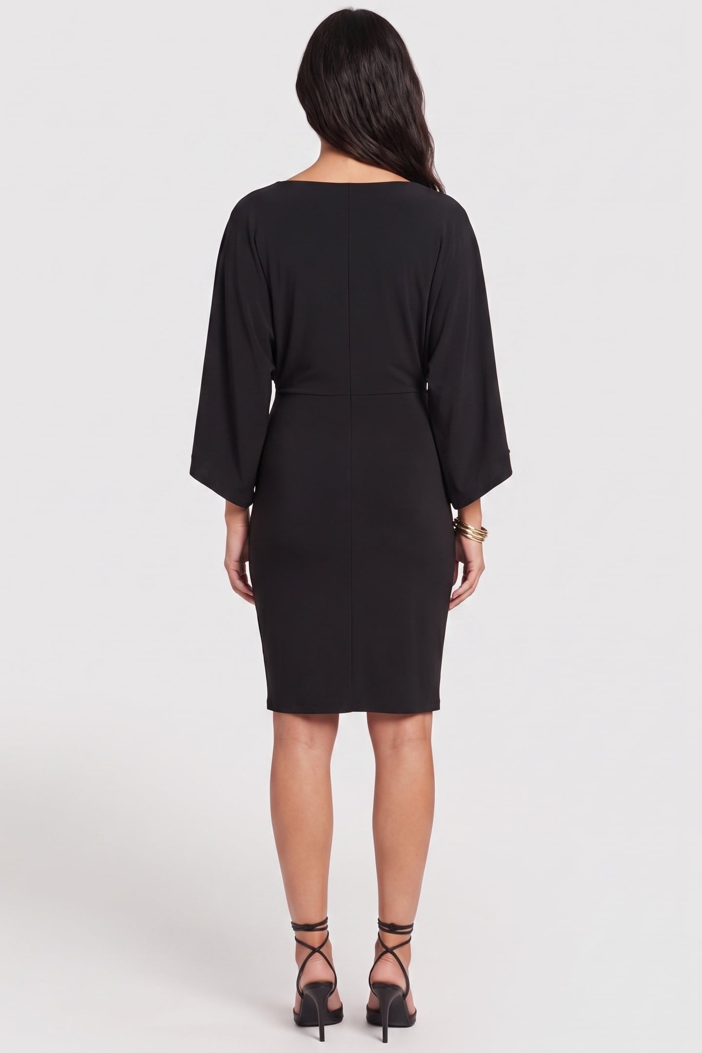 TRINITY POLY INTERLOCK DRESS BLACK 2