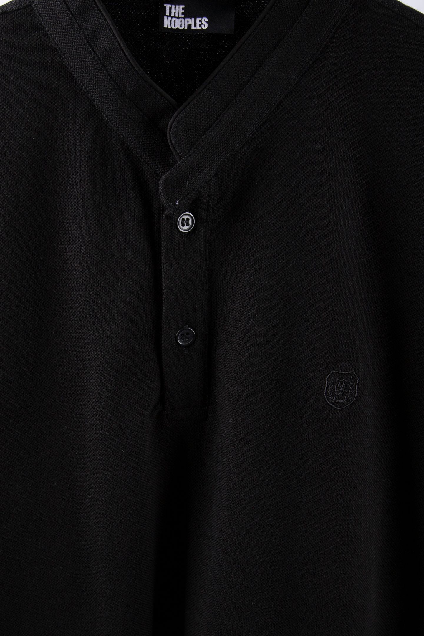 SHORT-SLEEVED POLO SHIRT WITH EMBROIDERED CREST BLACK 4