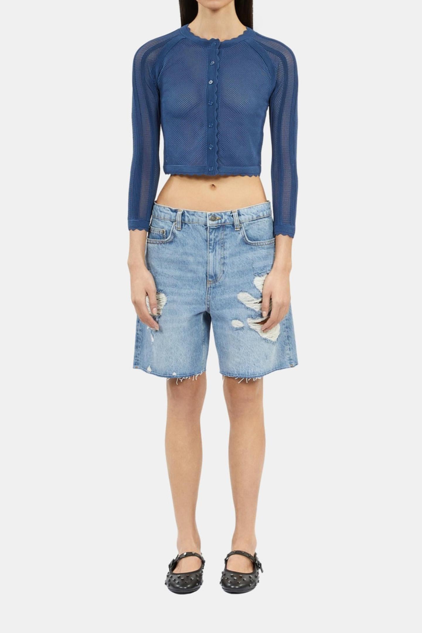 DENIM SHORTS MEDIUM BLUE 3
