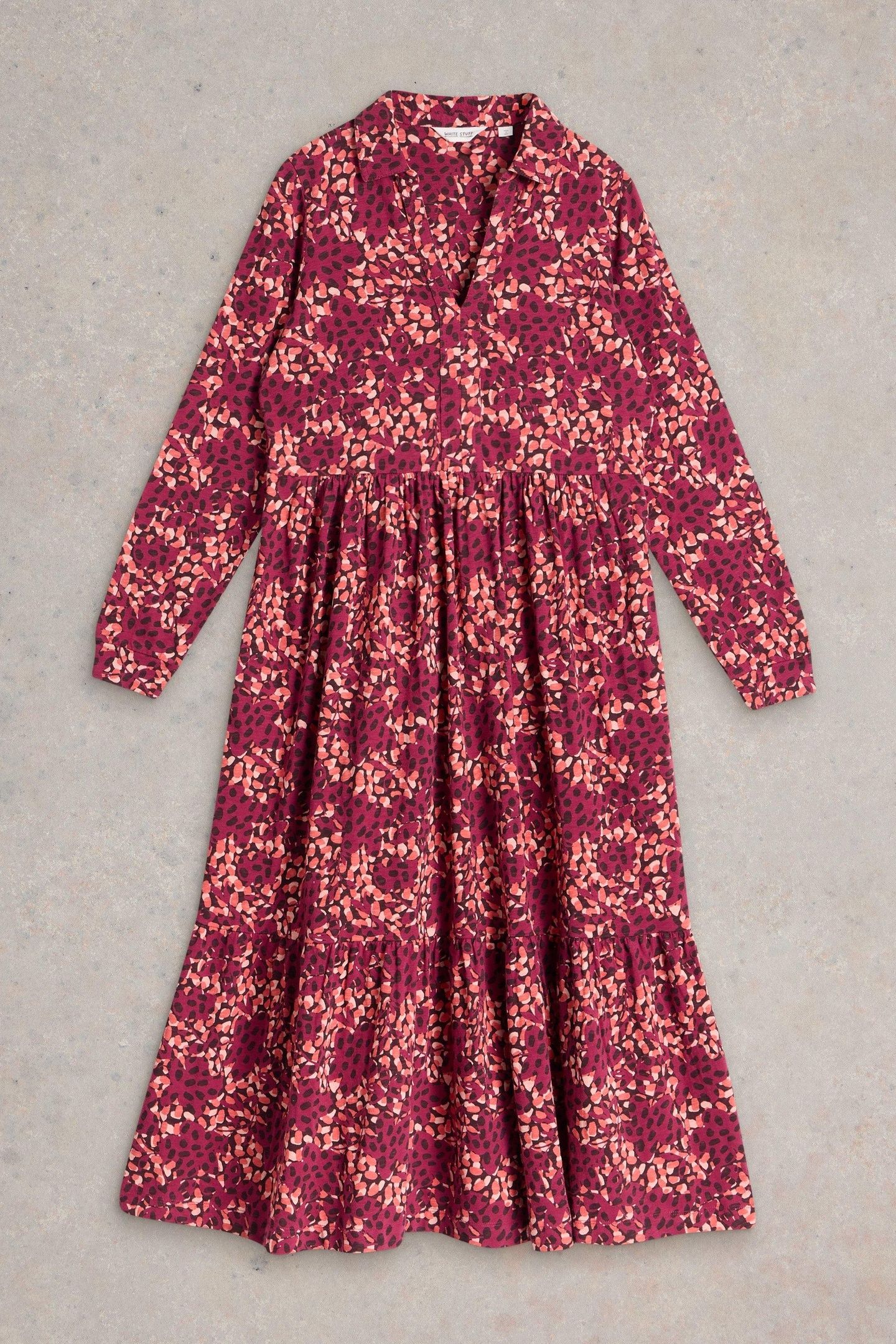 AIMEE JERSEY DRESS PLUM MULTI 5