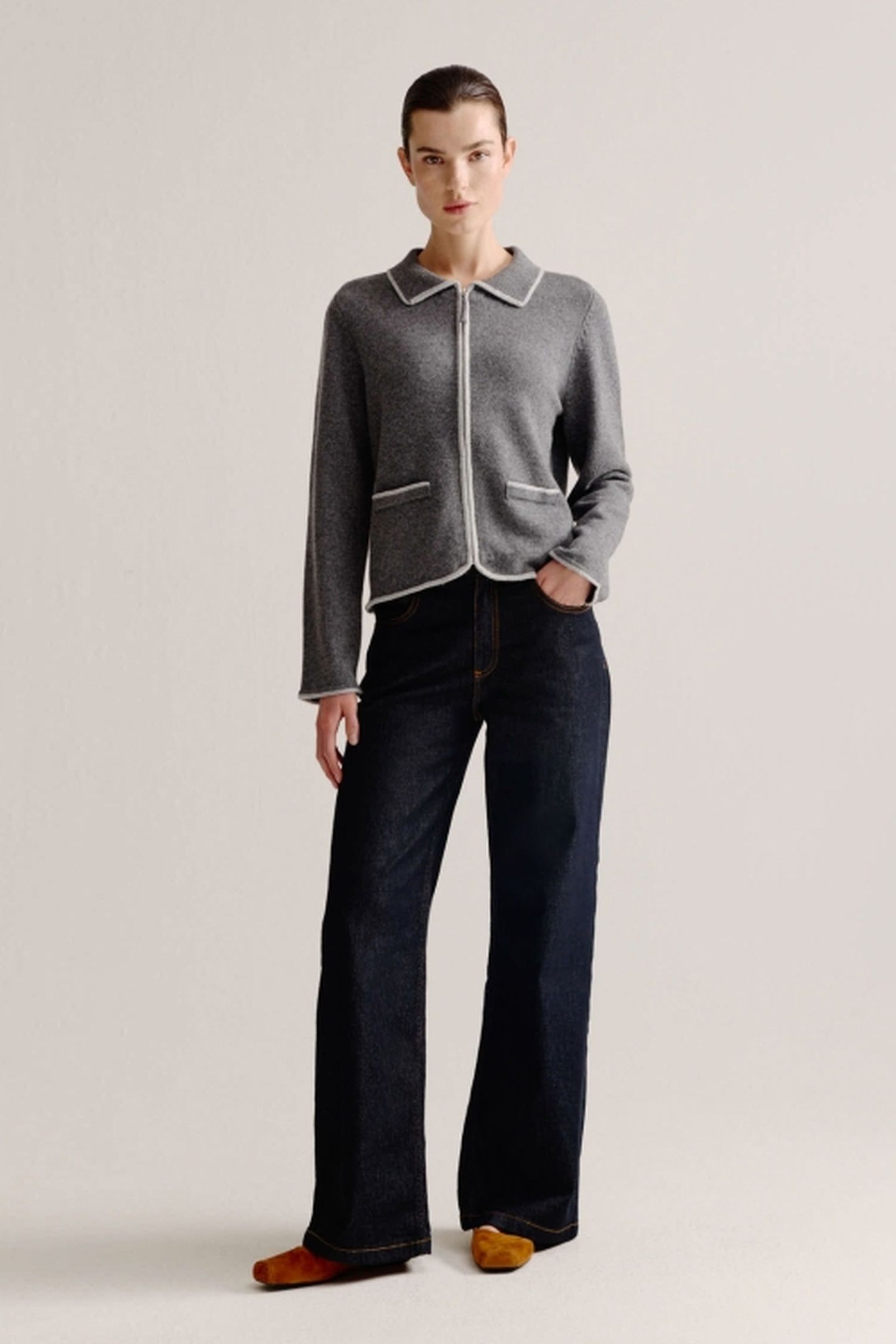 LISE CARDIGAN ANTHRACITE 1