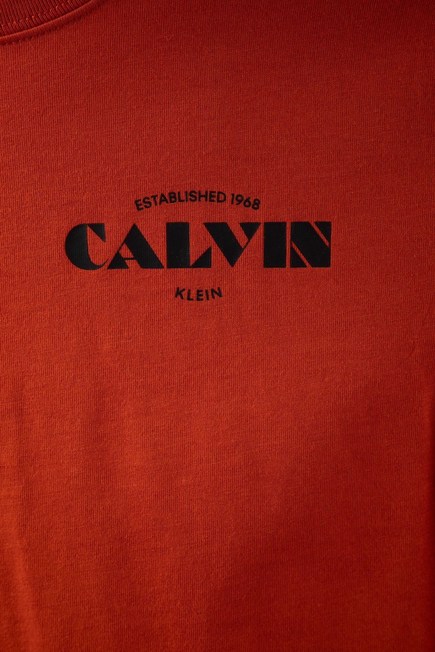 BOYS CALVIN SMALL CHEST LOGO TEE ORANGE BALLOON 4