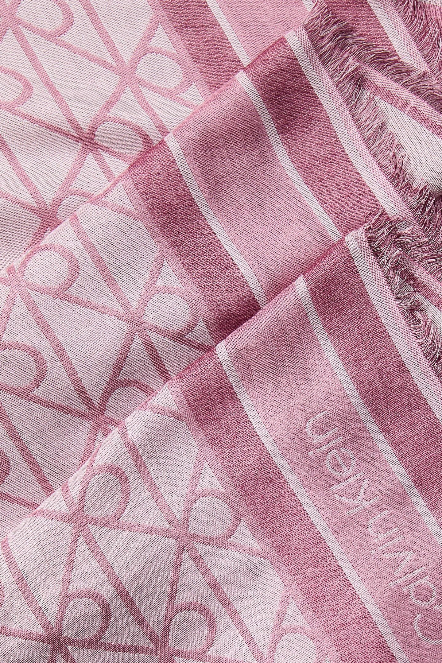 EMBLEM AOP JACQUARD SCARF CRADLE PINK 3