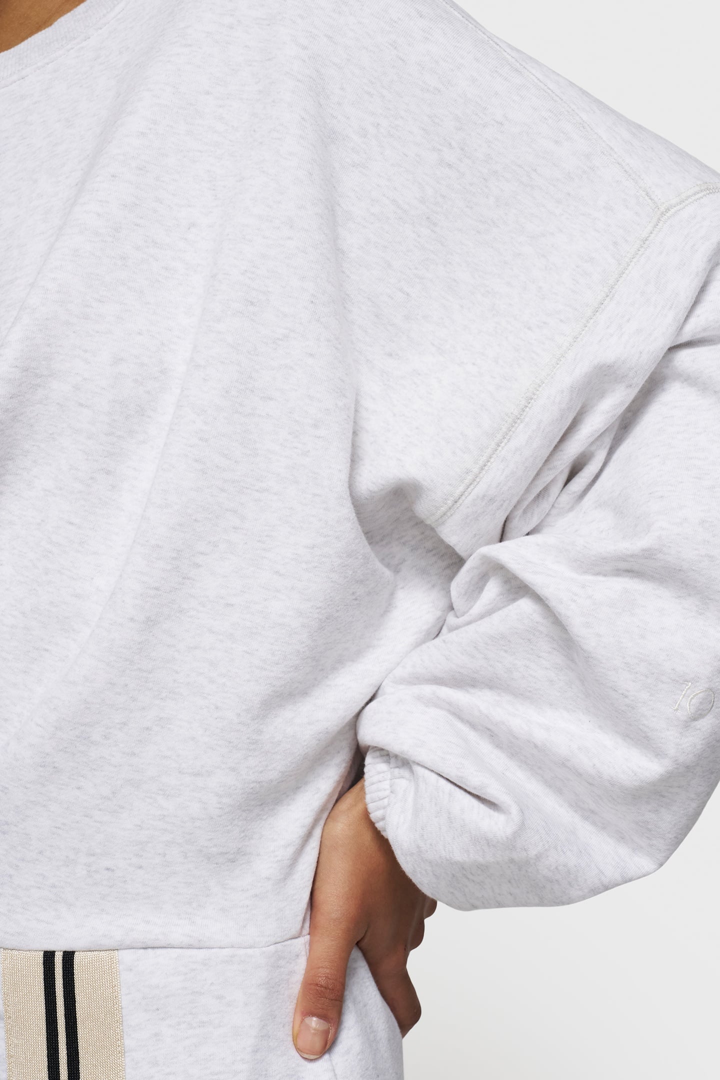 LONG WRAP DRESS GATHERING WHITE GREY MELEE 7