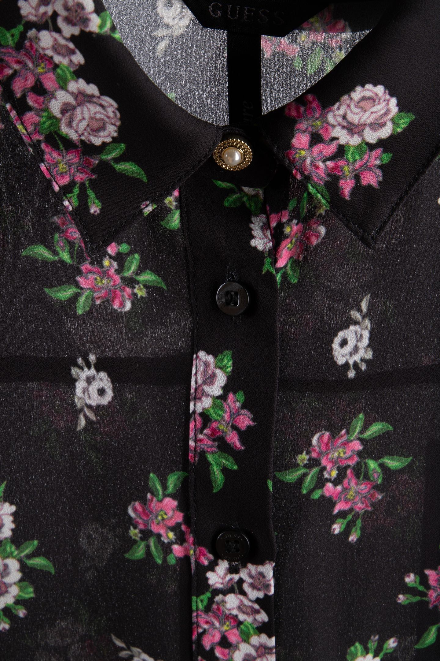 GUESS ECO LS CLOUIS SHIRT DITZY PEONIES PRINT 4
