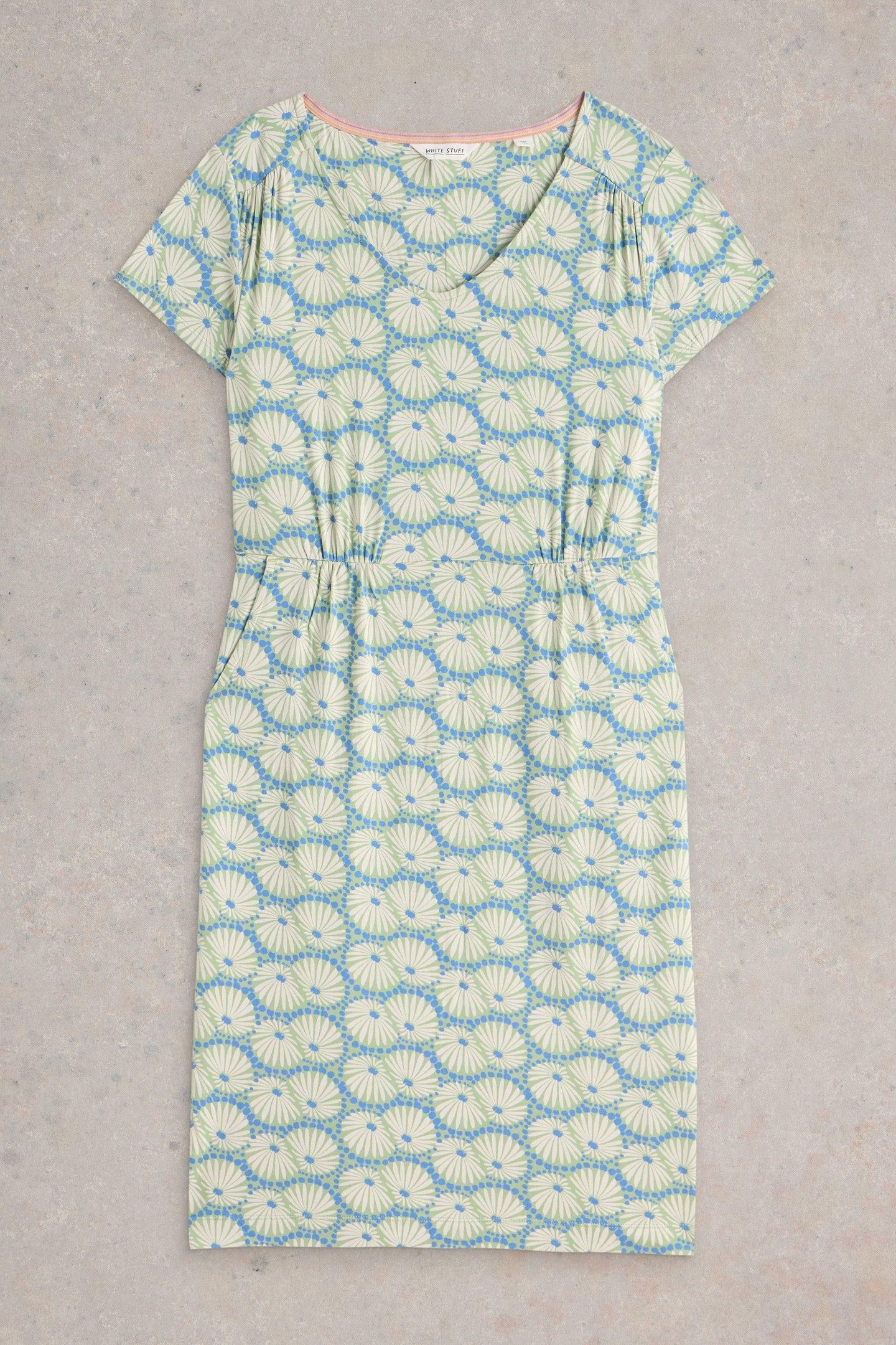 TALLIE JERSEY DRESS GREEN MULTI 5