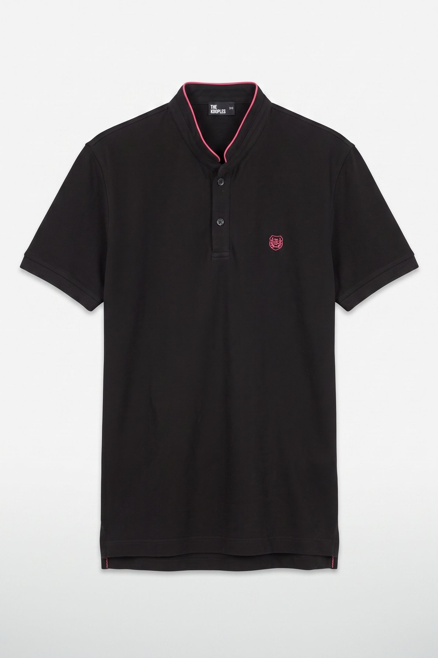 SHORT-SLEEVED POLO SHIRT WITH EMBROIDERED CREST NOIR ROSE 3