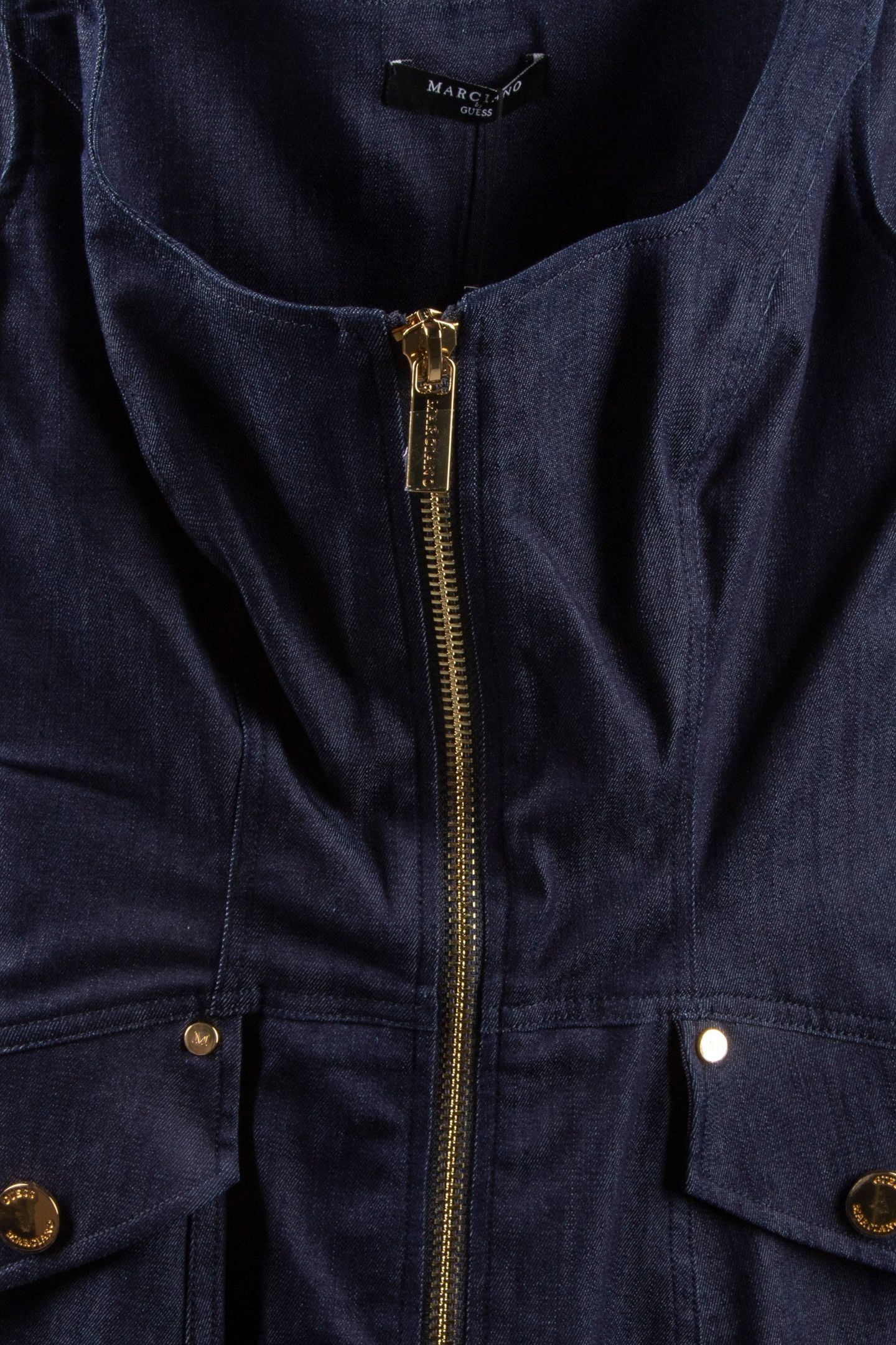 ZIPPED MAXI DRESS DARK WASH 4
