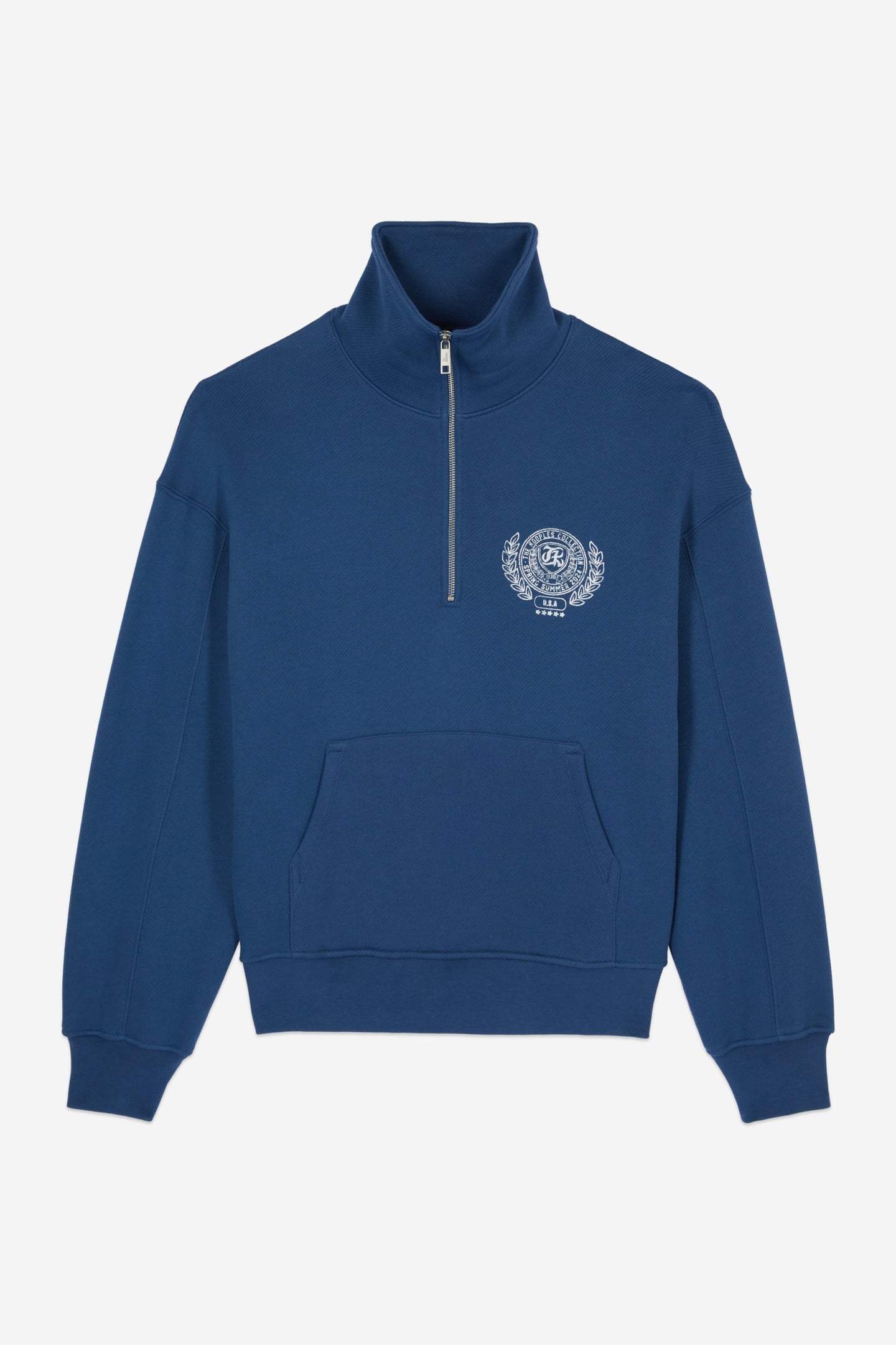 SWEATSHIRT A COL ZIPPE MIDDLE NAVY 5
