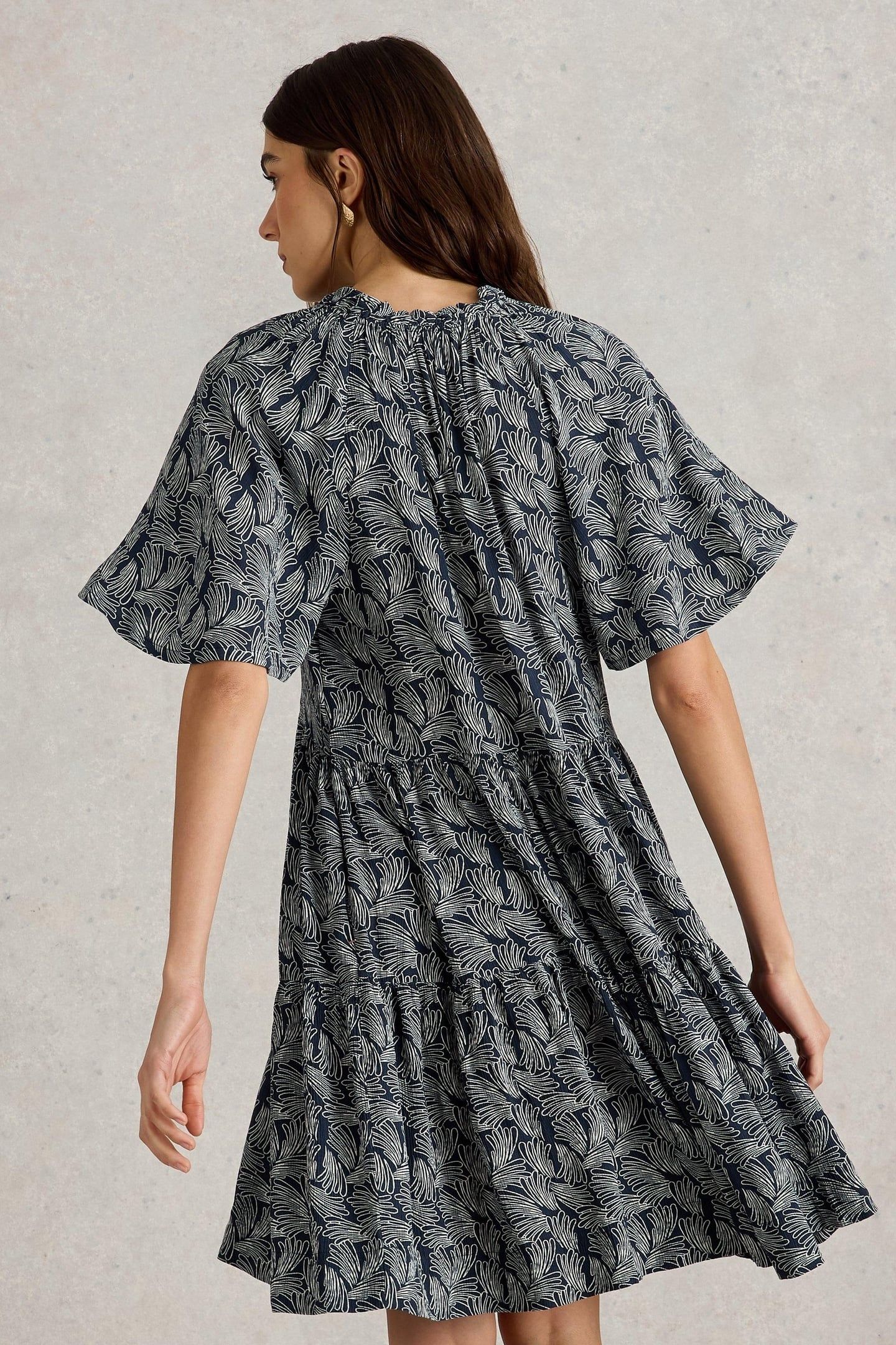 SOPHIA CRINKLE DRESS NAVY PRINT 4