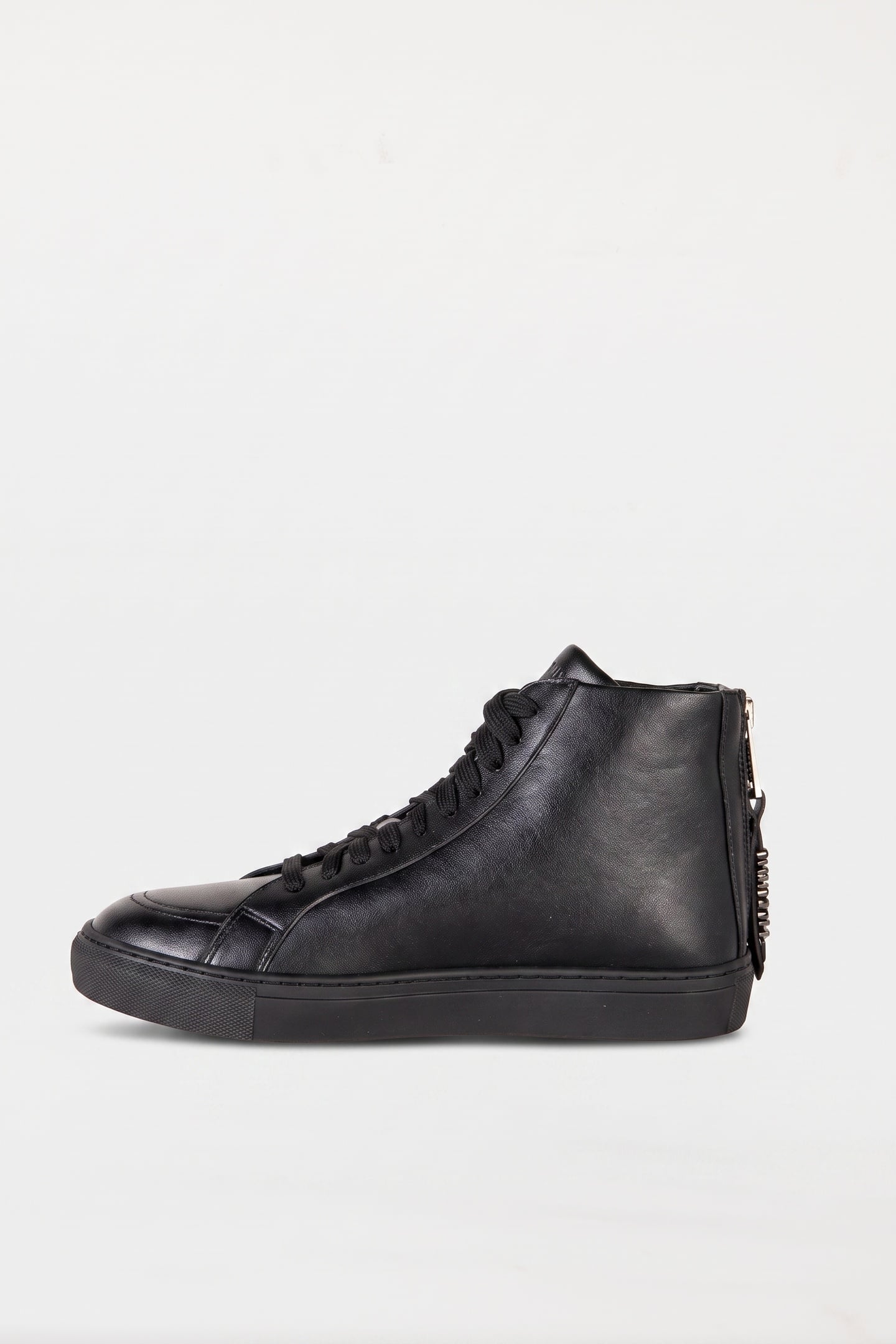 HEART PRINT HIGH-TOP SNEAKERS BLACK 4