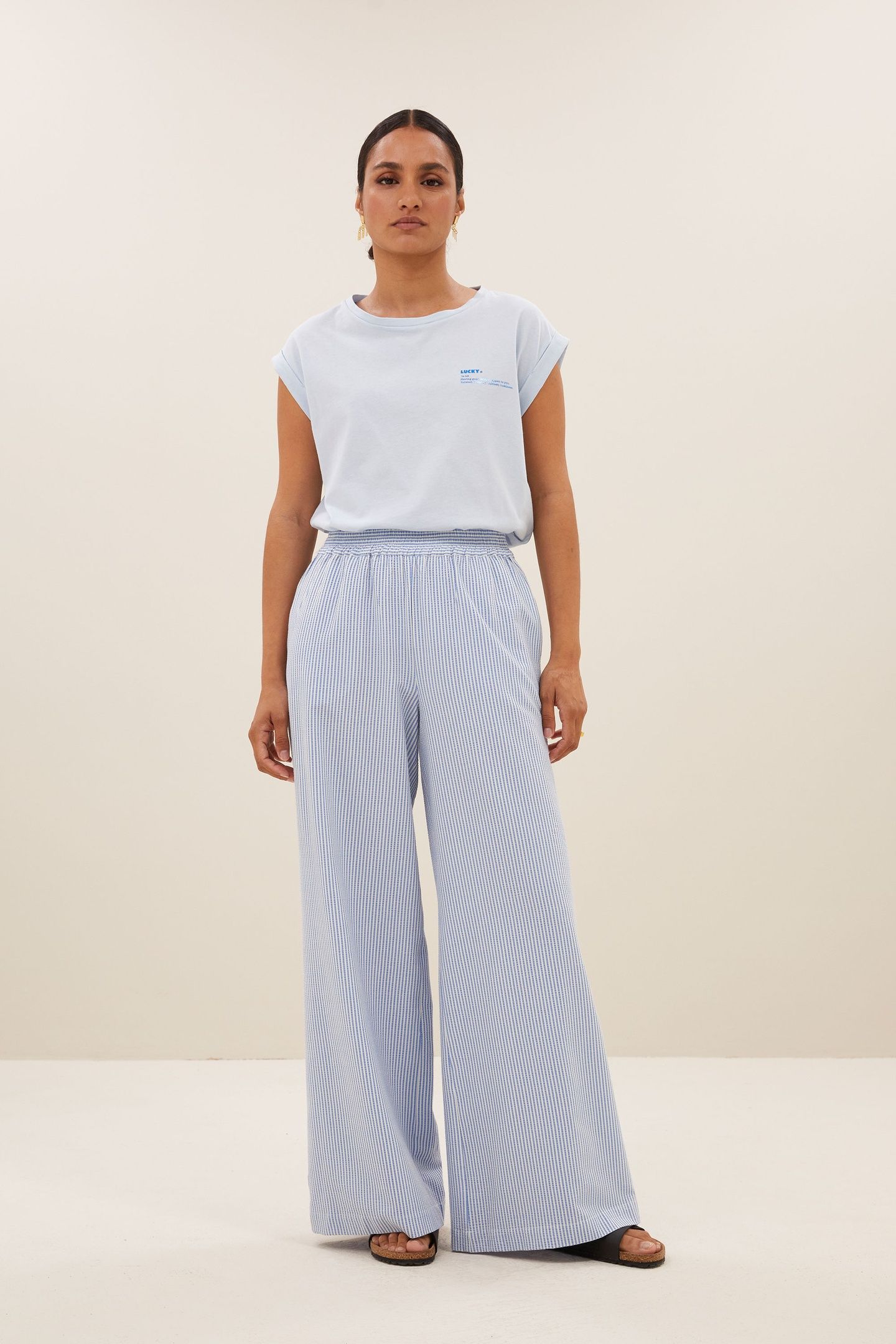RANDY STRIPE PANTS BLUE SEER STRIPE 3