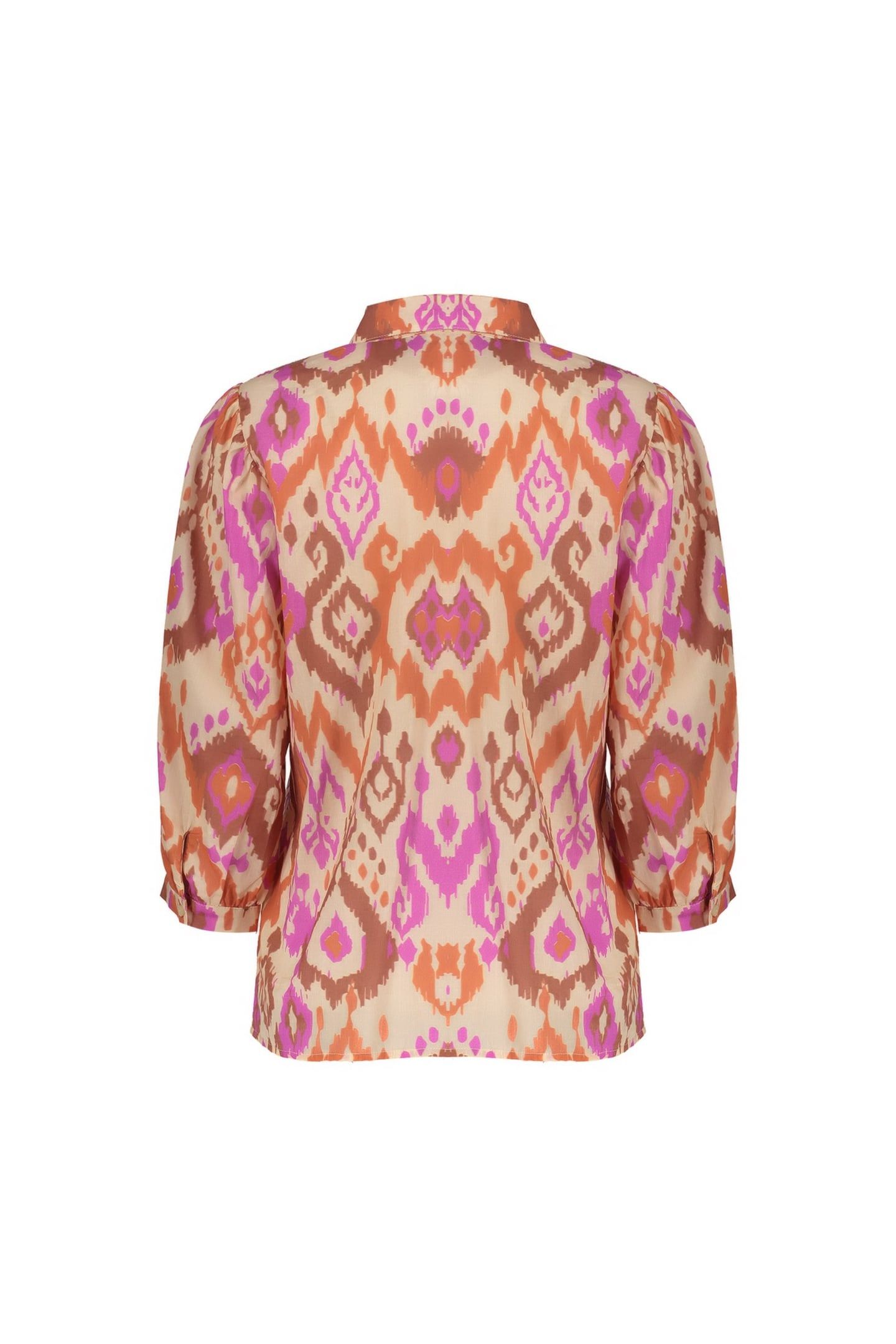 BLOUSE ECRU/BROWN/CASSIS 2