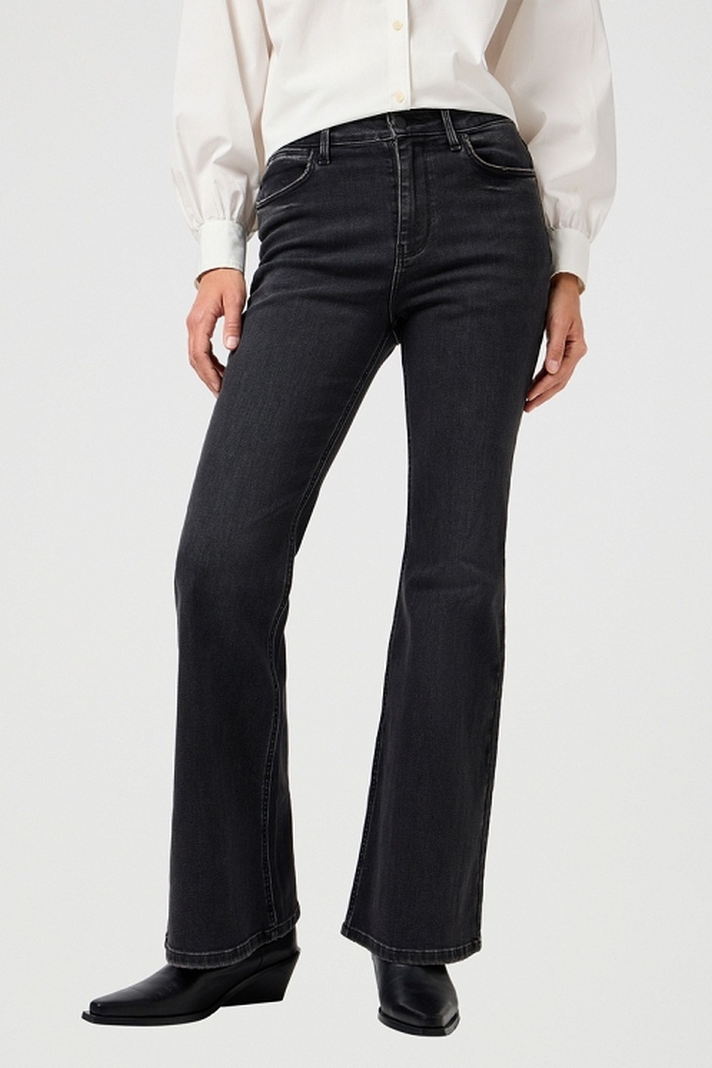 FIERCE FLARE CONSTELLATION DENIM BLACK JEANS 1