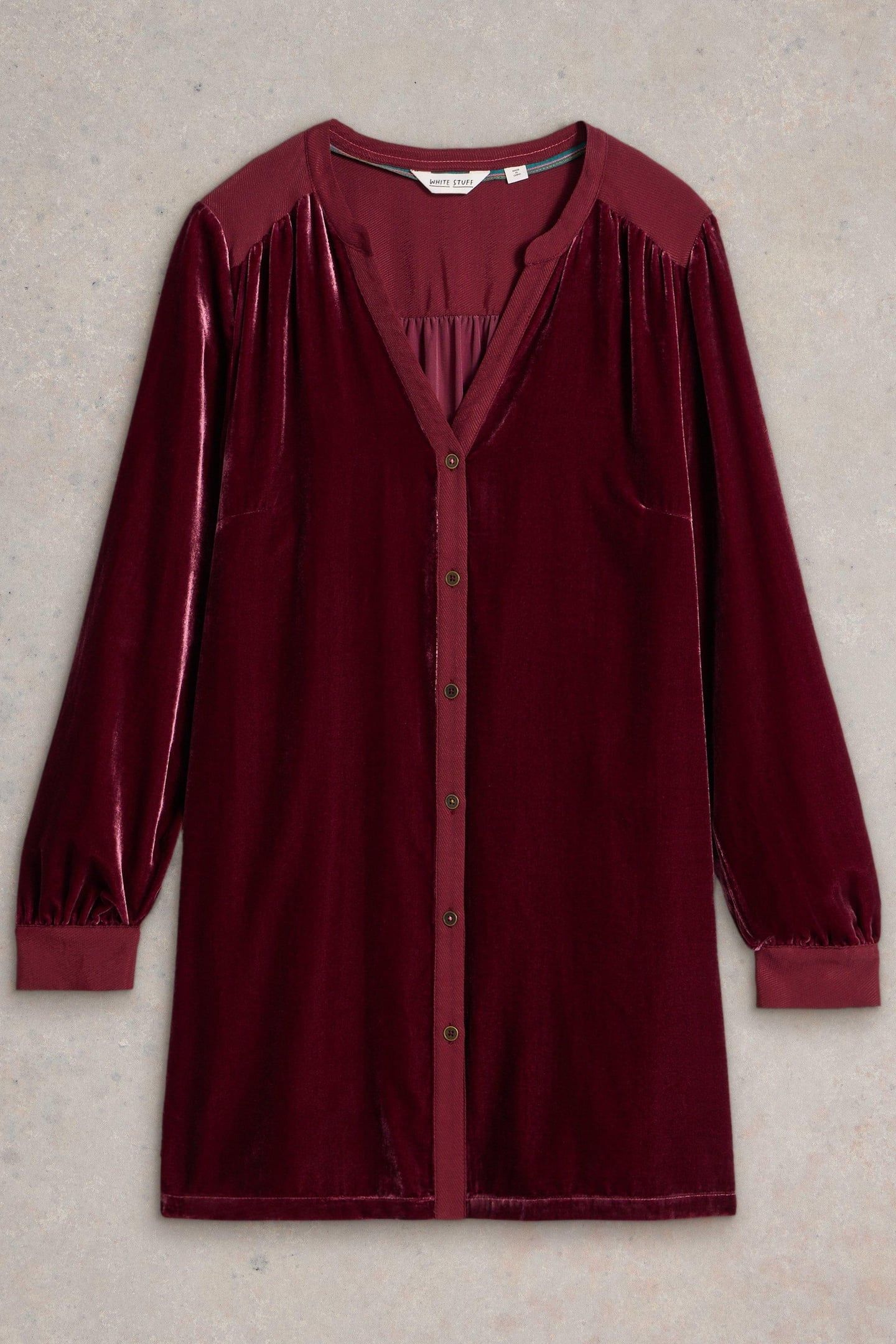 OLIVE VELVET TUNIC DARK PLUM 3