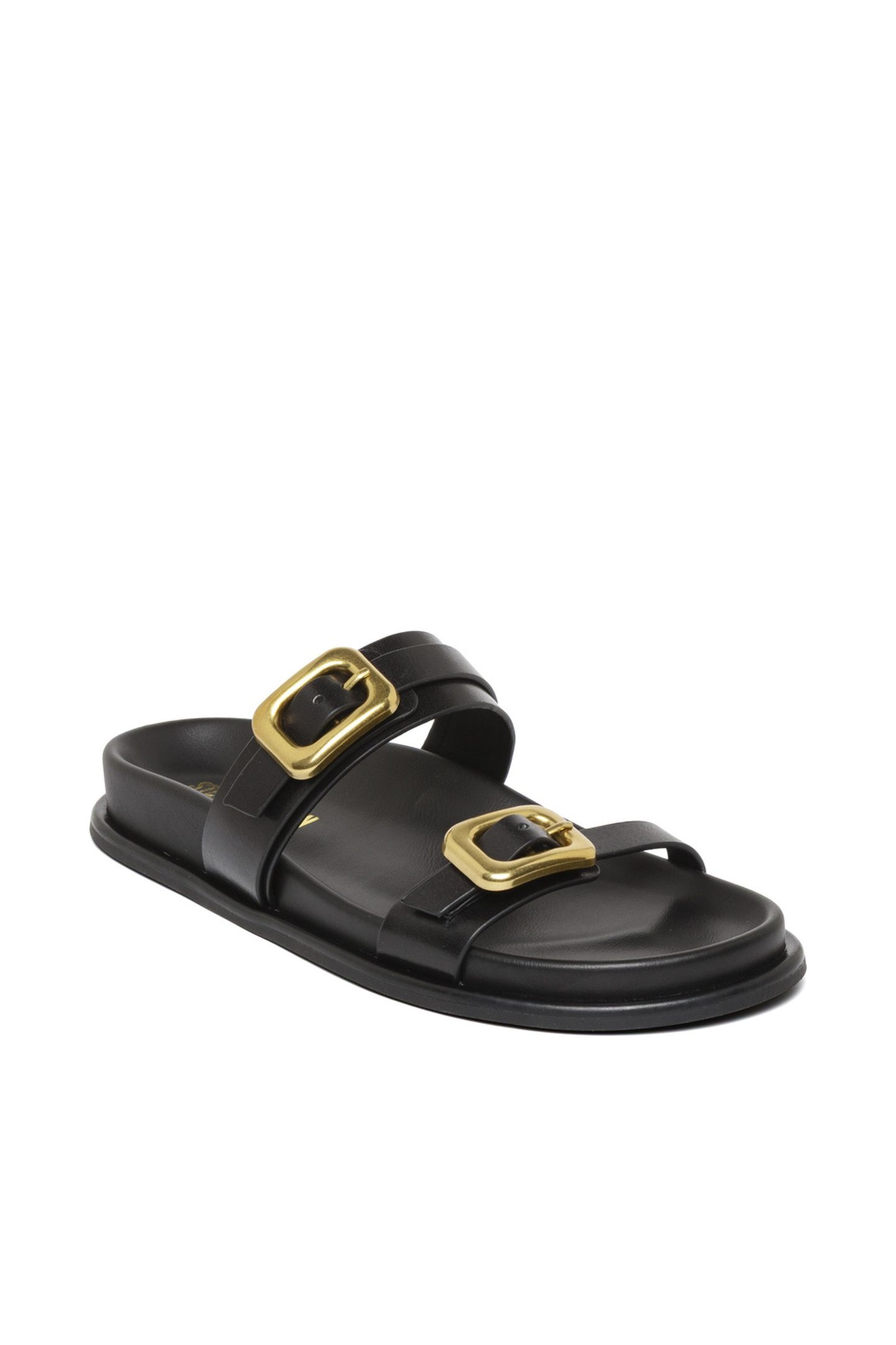 ZAZ SLIDES BLACK LEATHER 2
