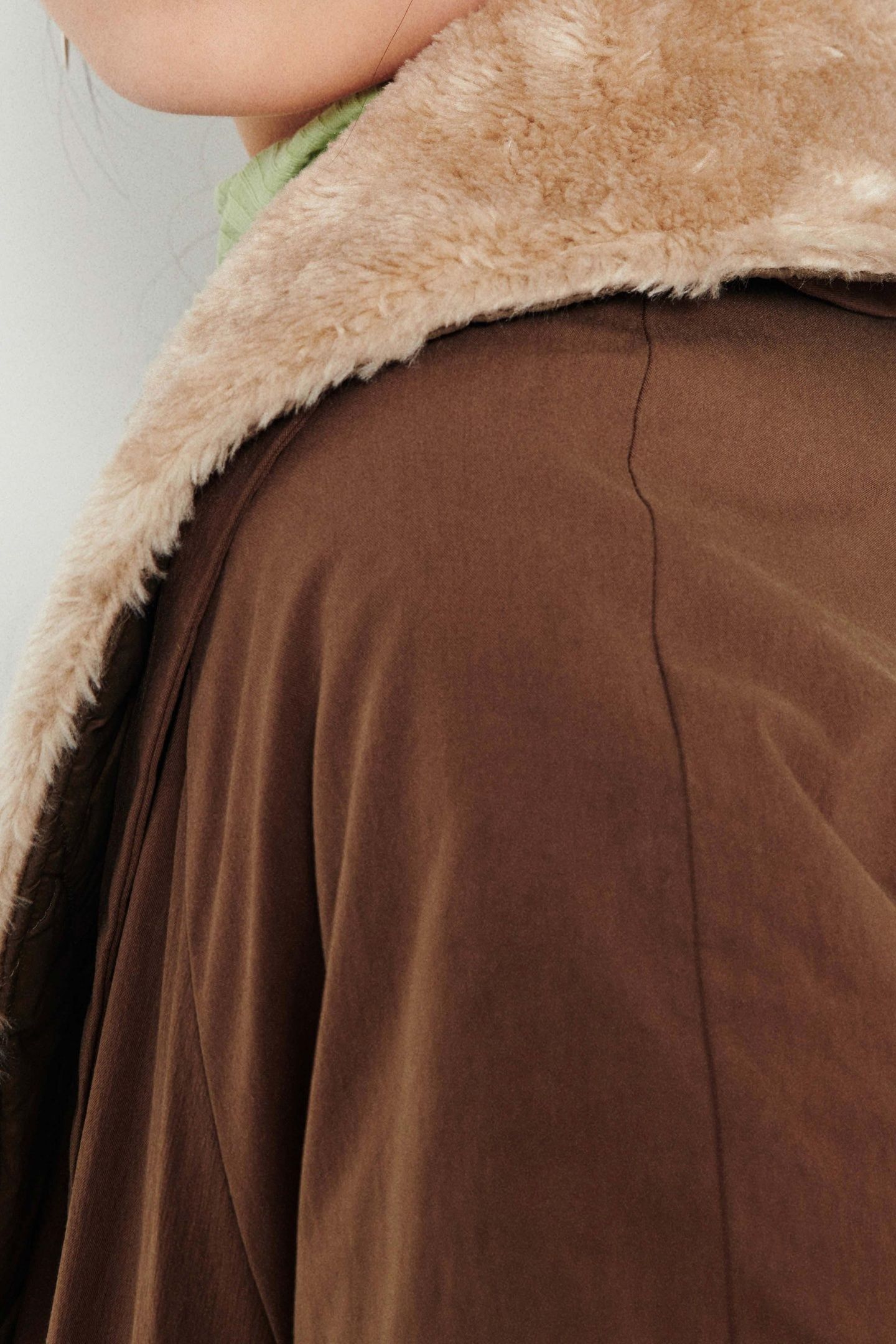KNEE-LENGTH COAT KAKI 5