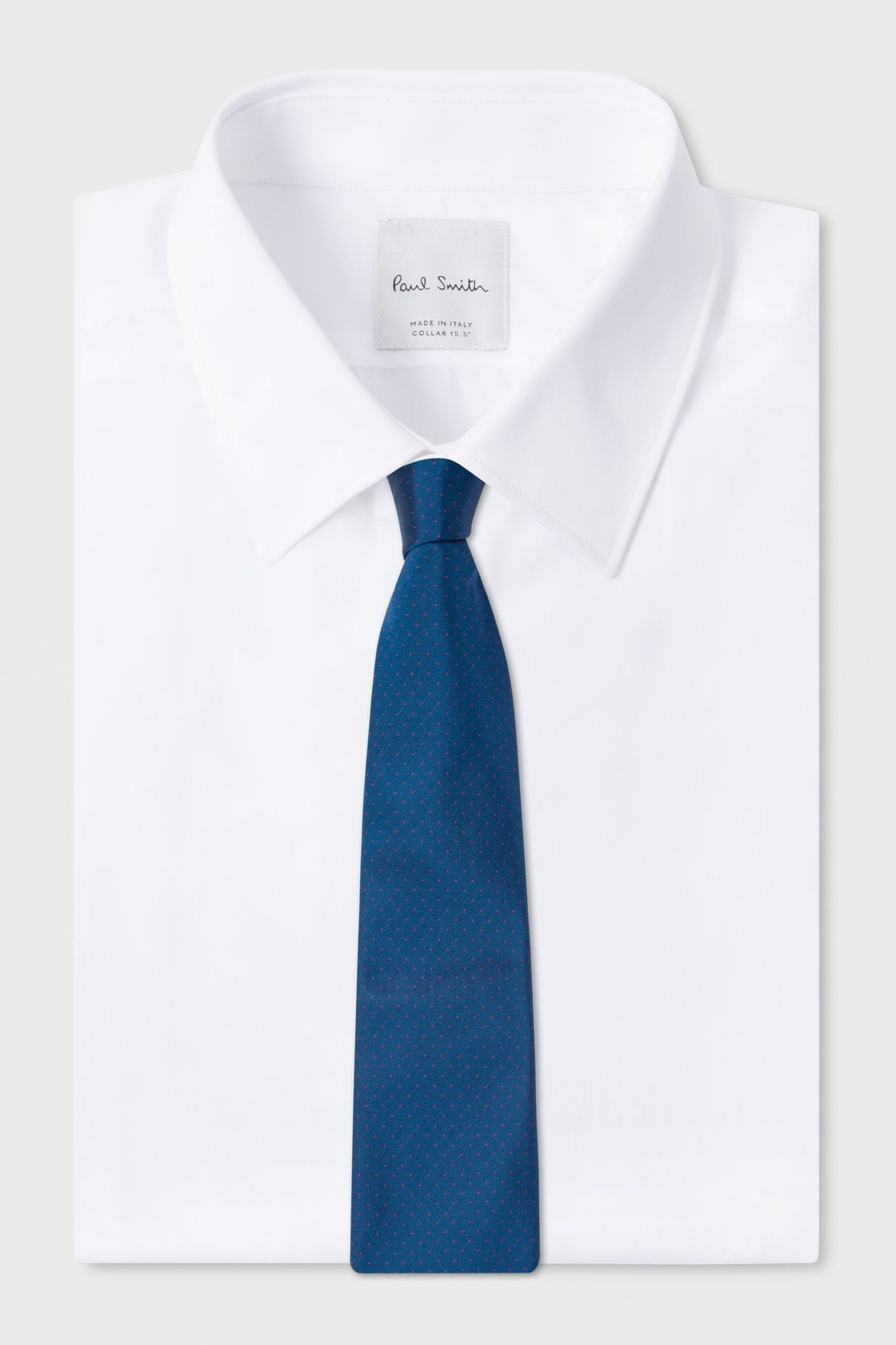 MEN TIE 8CM WIDE PIN DOT NAVY 3