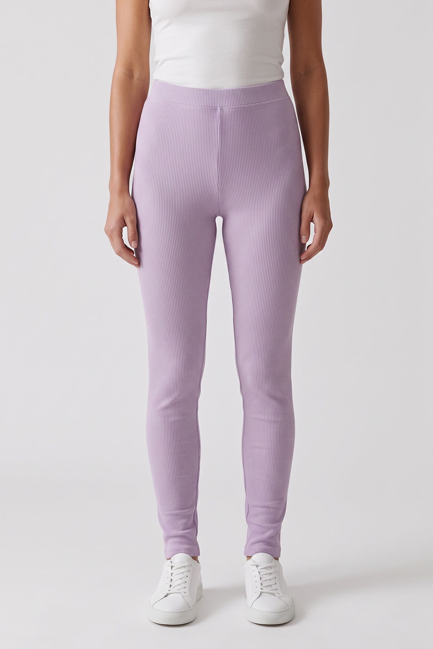 RESTOREKNIT HIGH-WAISTED 7/8 LEGGING SKY PURPLE HEATHER 1