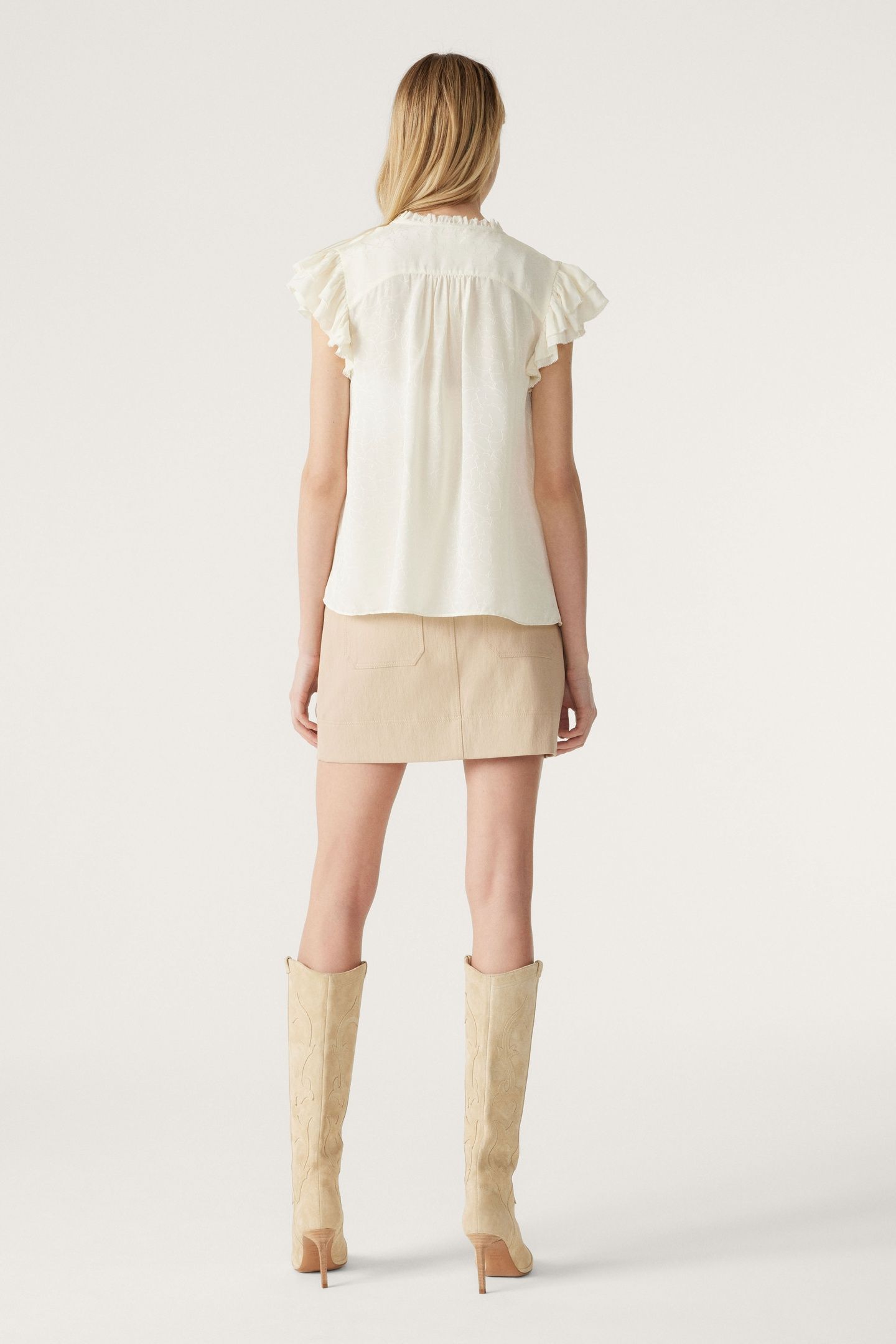 SLEEVELESS TOP ECRU 2